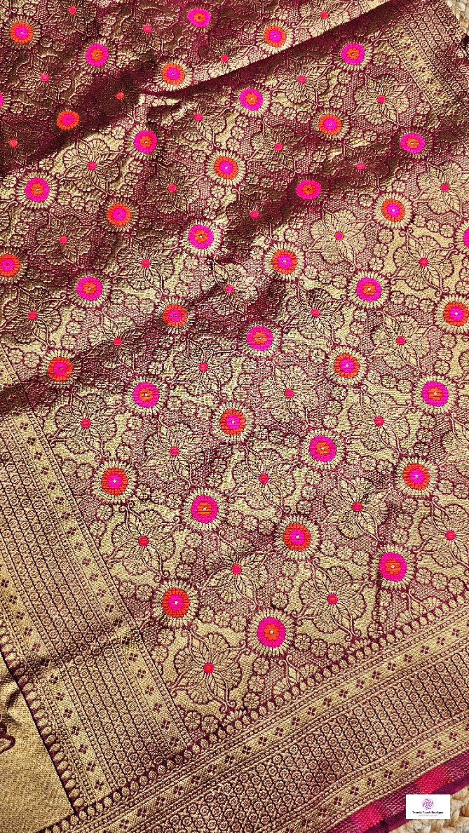 Mrinalini - Organza Meenakari - Banarasi Silk Saree