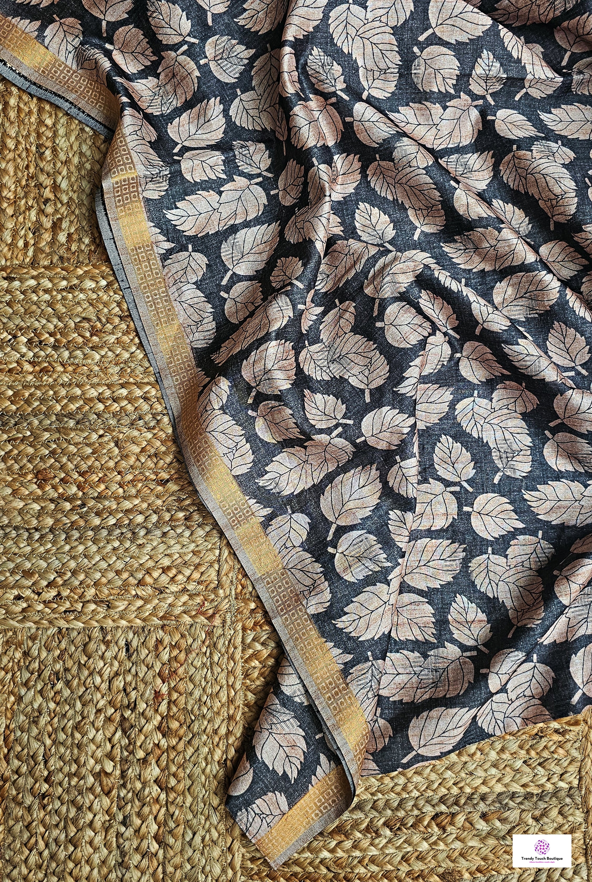 Leafy Affair - Semi Tussar Silk Saree