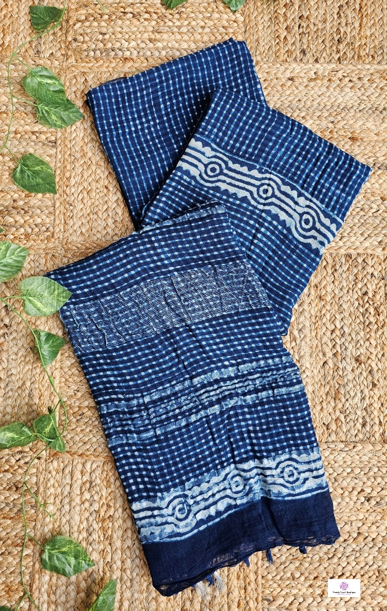 Check - Handblock Print - Linen Cotton