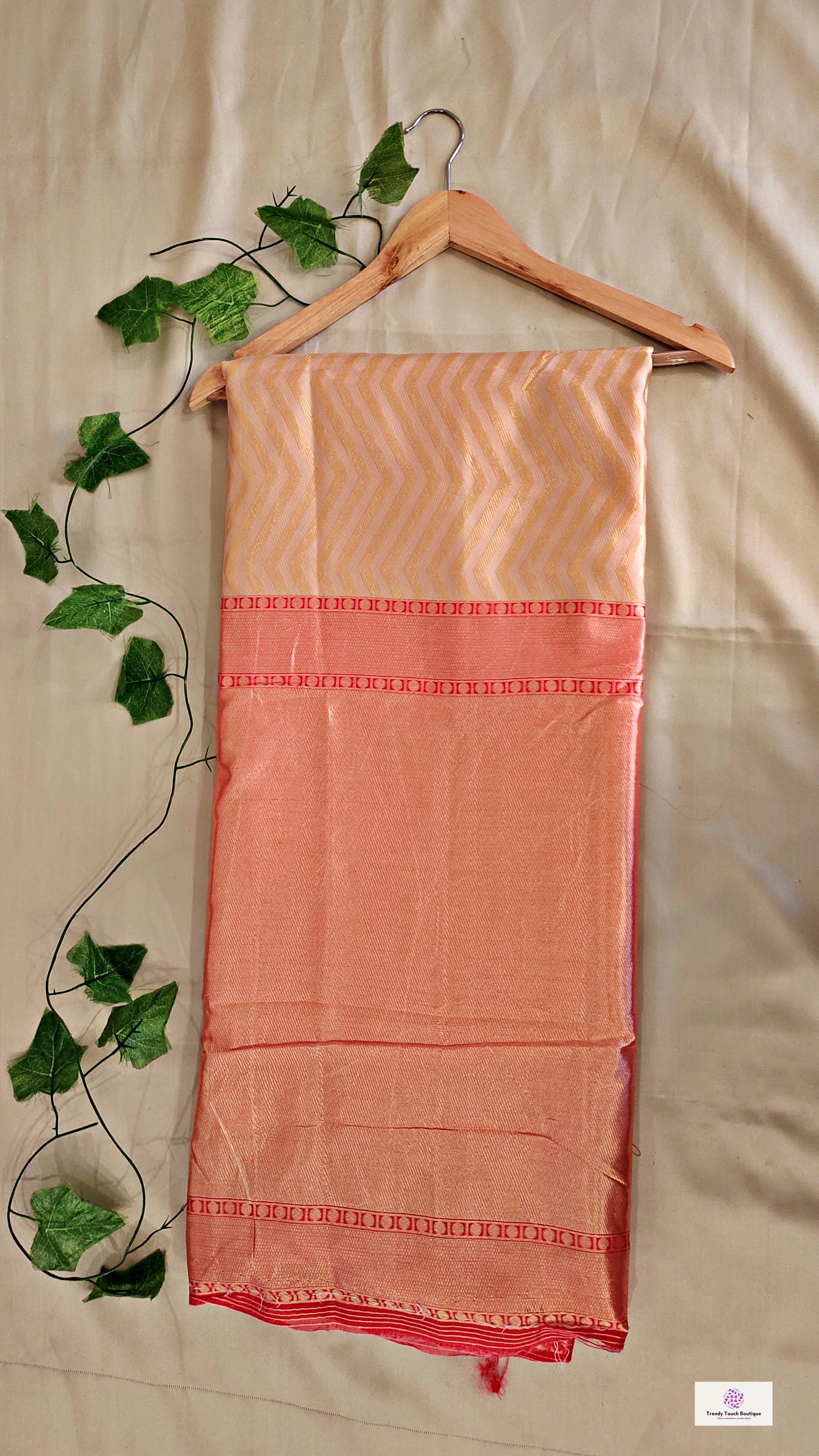 red chandan golden soft silk saree puja and homewarming ceremony wedding functions best price with blouse piece zari work saree