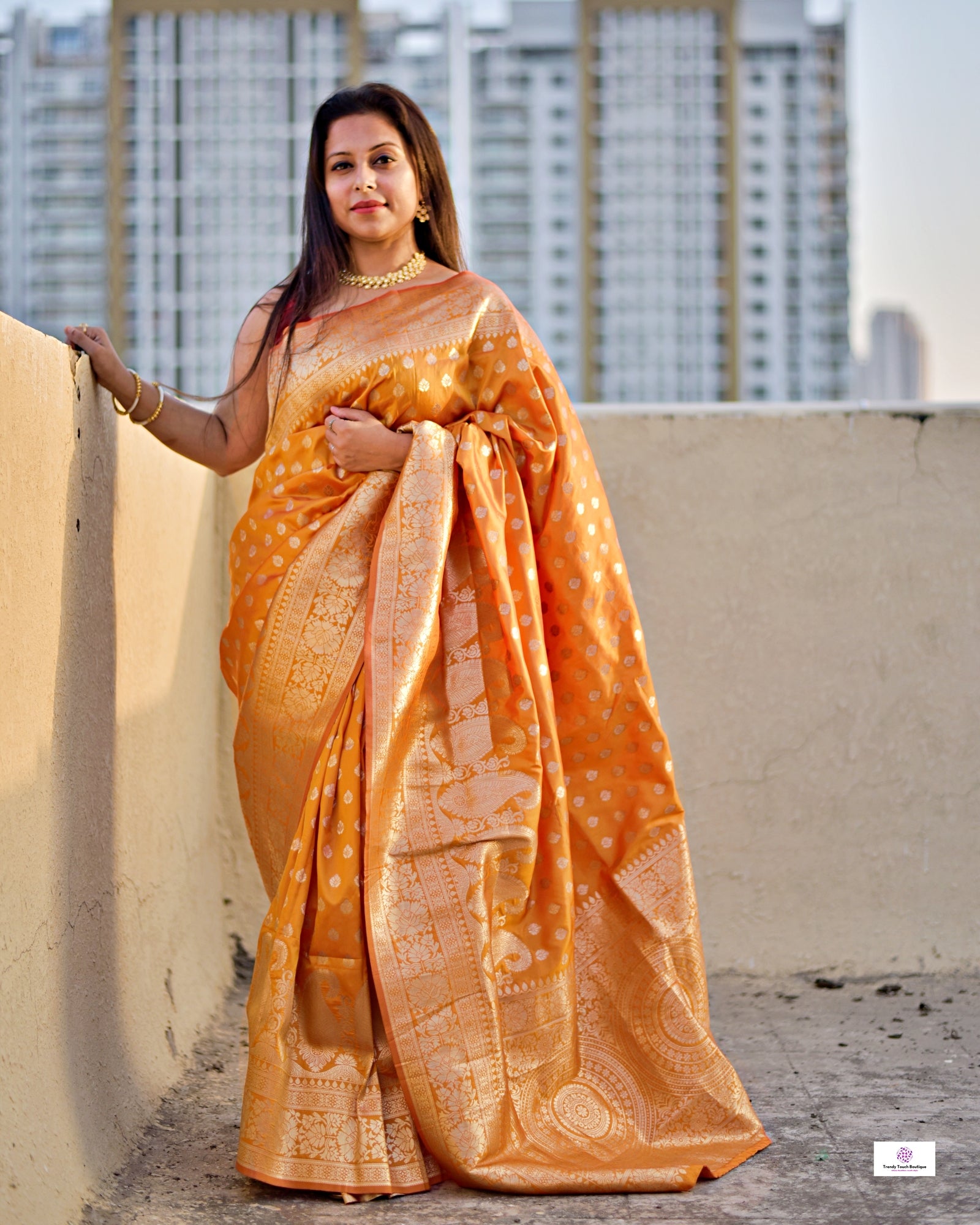 Swarno – Ochre Yellow - Banarasi Silk Saree