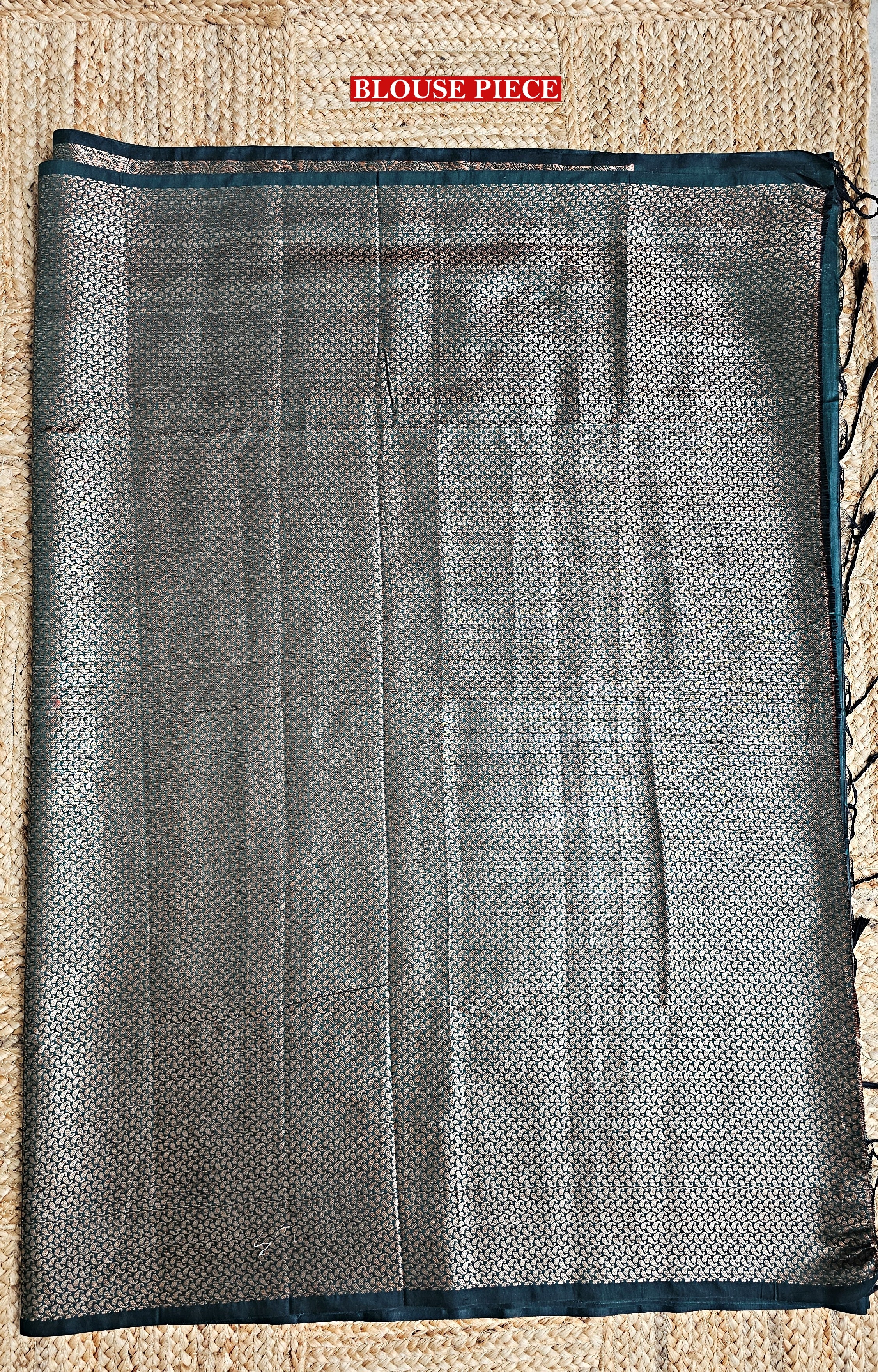 Paigam - Katan Silk Saree (Bottle Green)