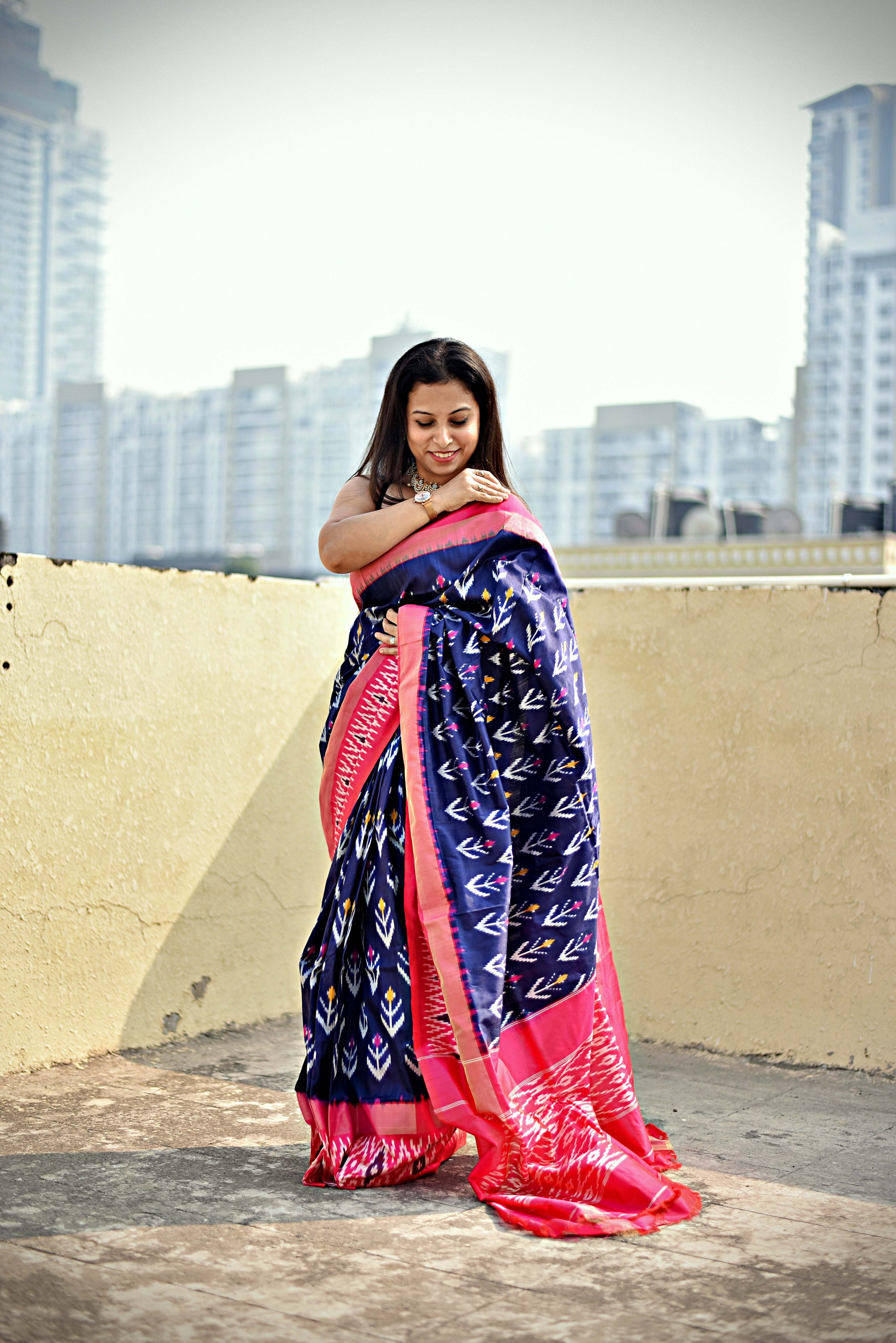 Abhro – Pochampally Ikkat Handloom Pure Silk (with Silk Mark)