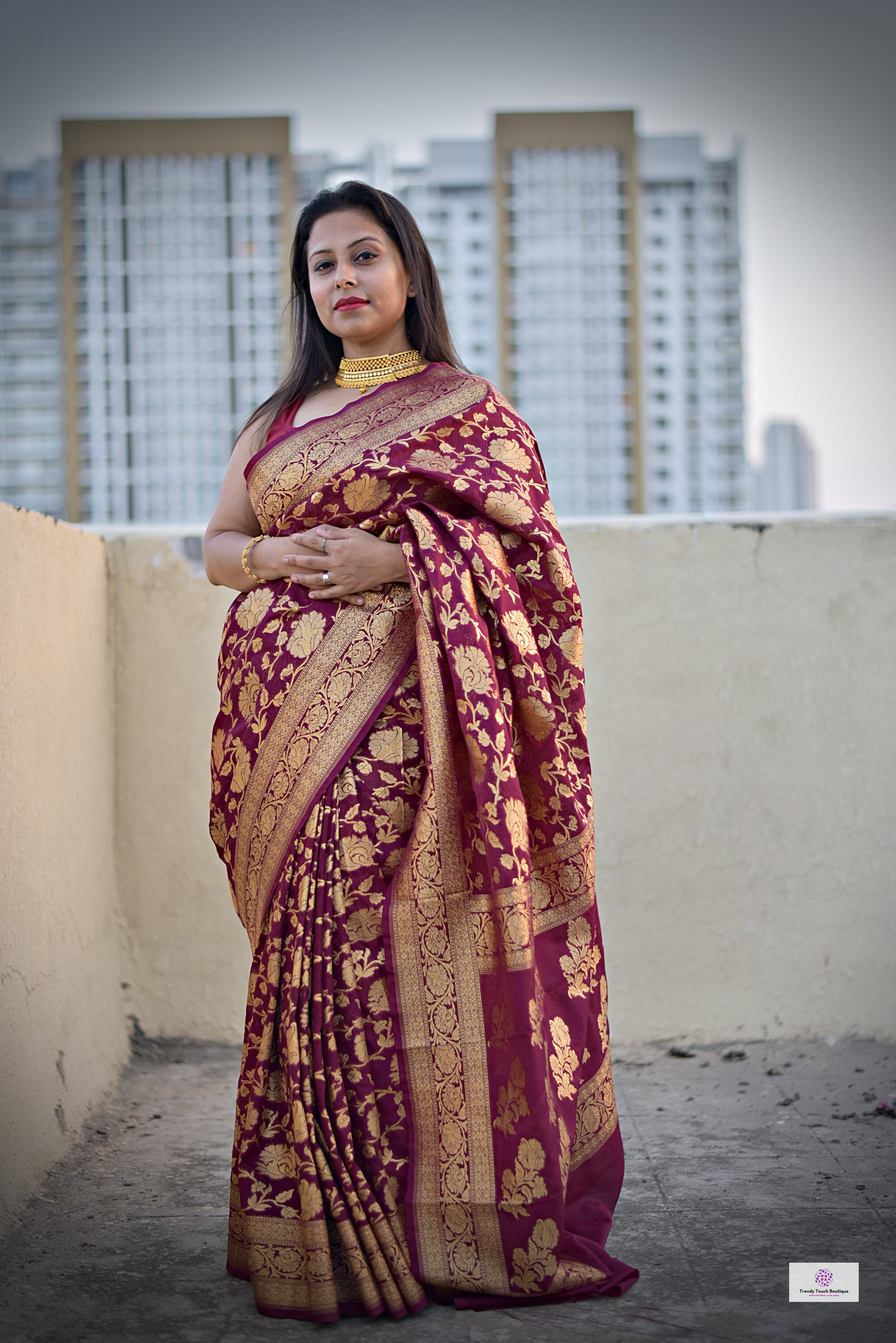 Aishwarya - Georgette Handloom Banarasi Saree