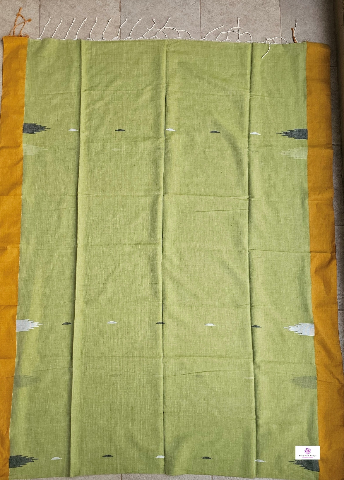 Pista Pesto – Jamdani Handloom - Cotton Saree
