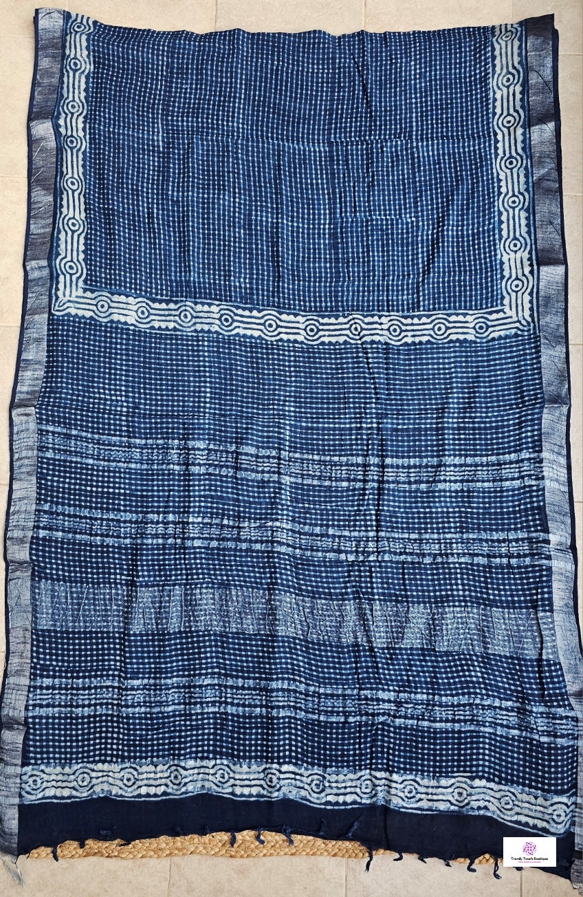 Check - Handblock Print - Linen Cotton