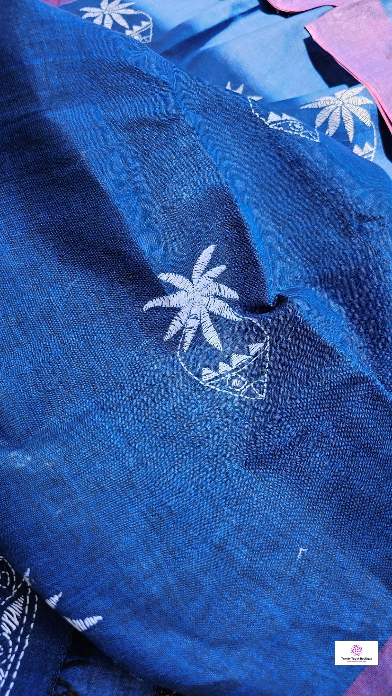 Sitaare - Kantha Work – Cotton Saree