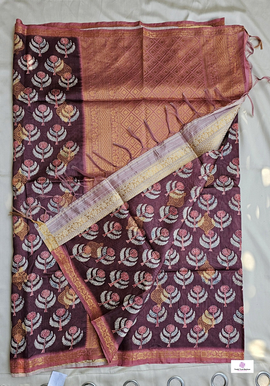Coffee House - Semi Tussar Silk Saree