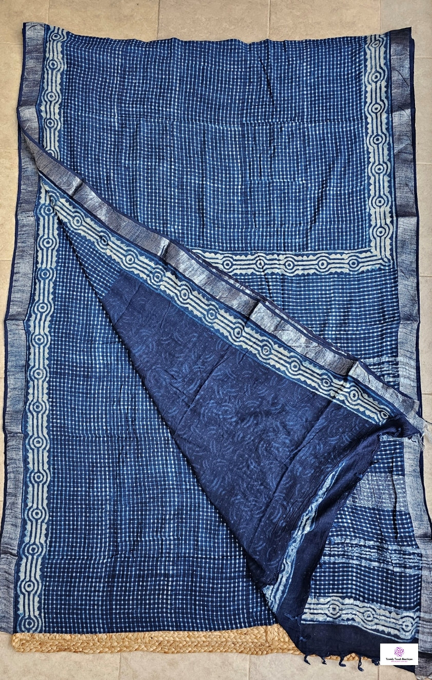 Check - Handblock Print - Linen Cotton