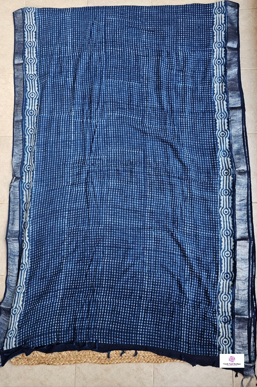 Check - Handblock Print - Linen Cotton