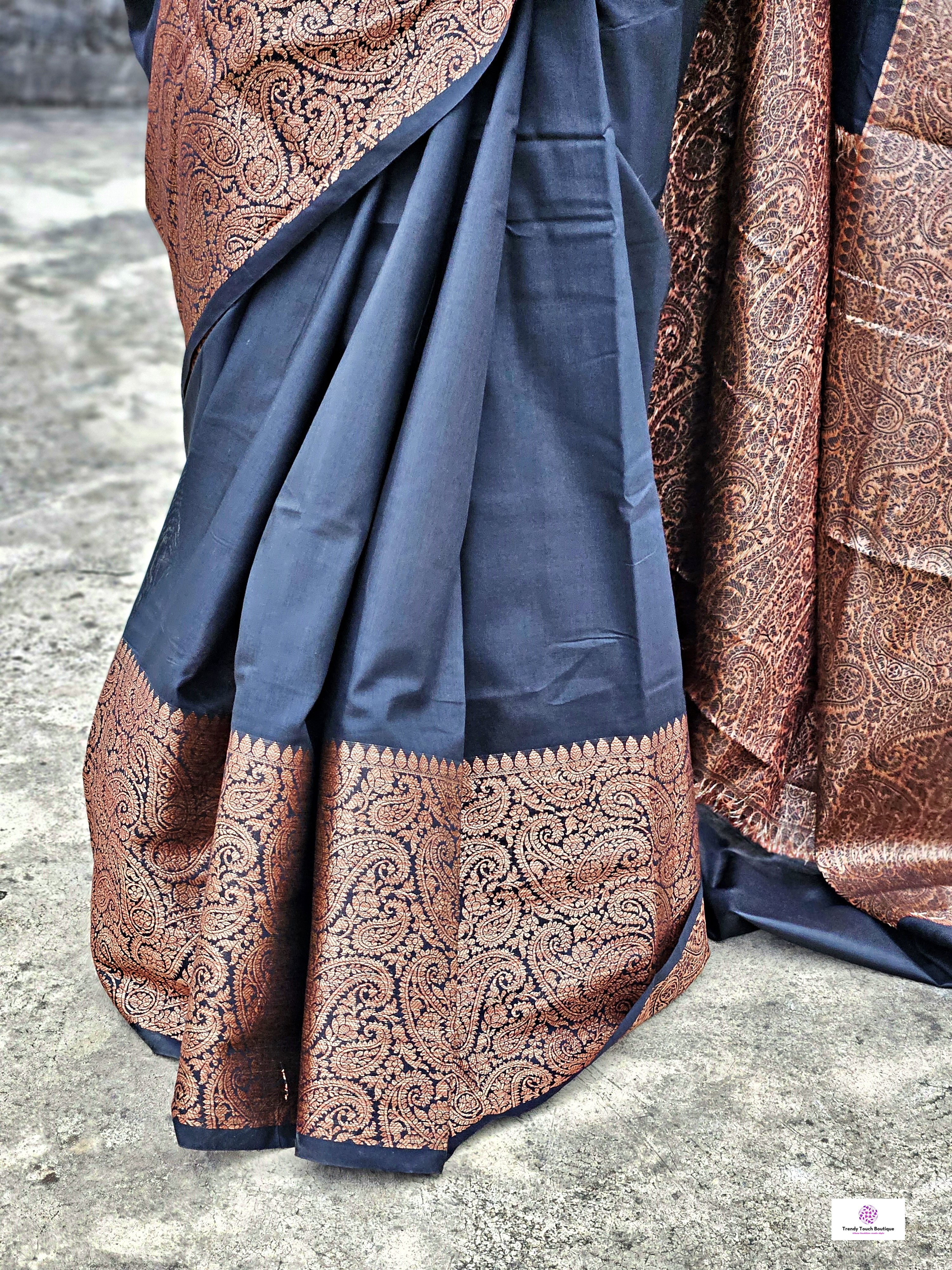 Rajani – Copper Zari Weave - Katan Silk Saree