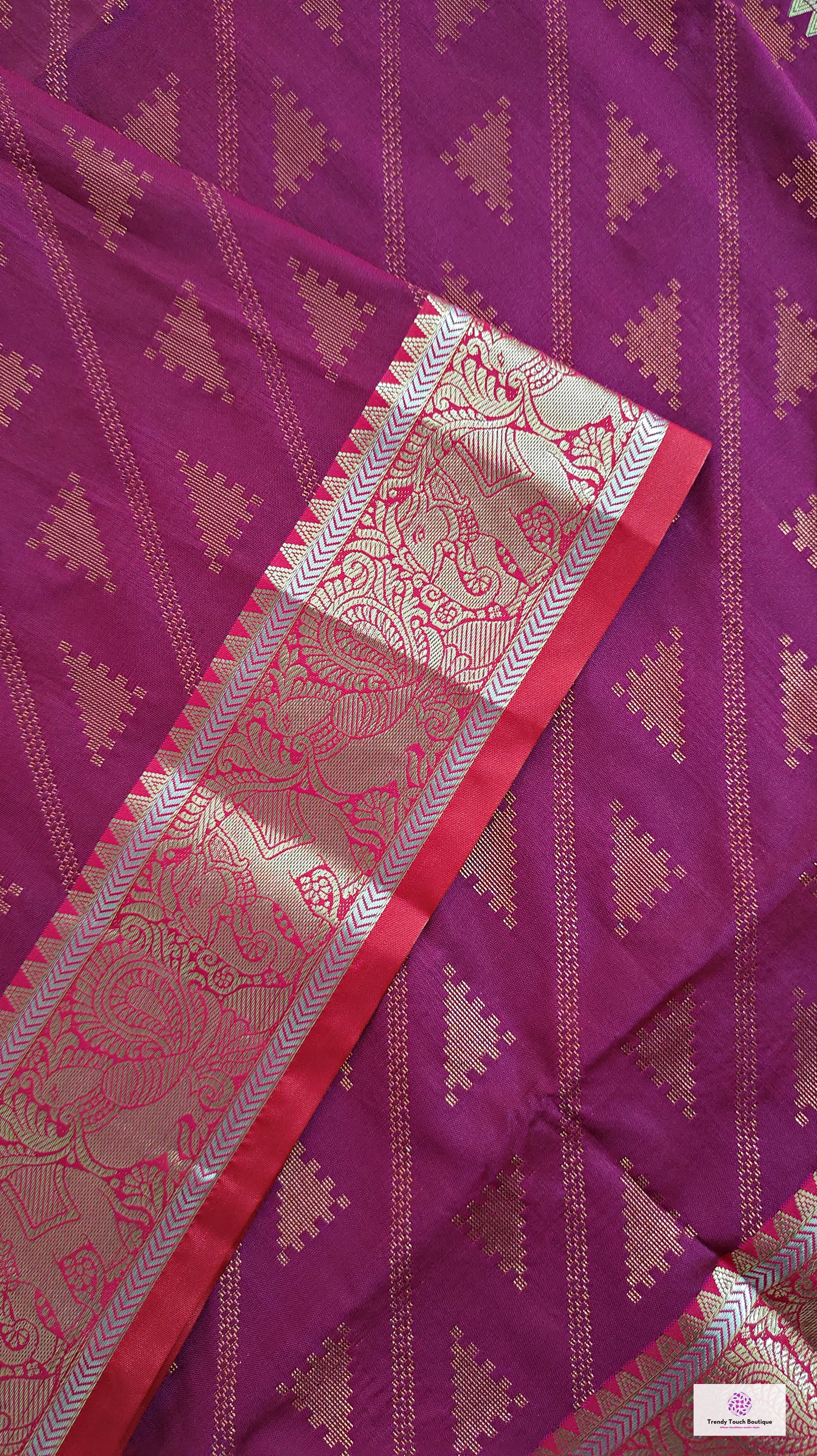 Kanjivaram styled pink copper zari work party wear special occasion saree for wedding function or bridal gift