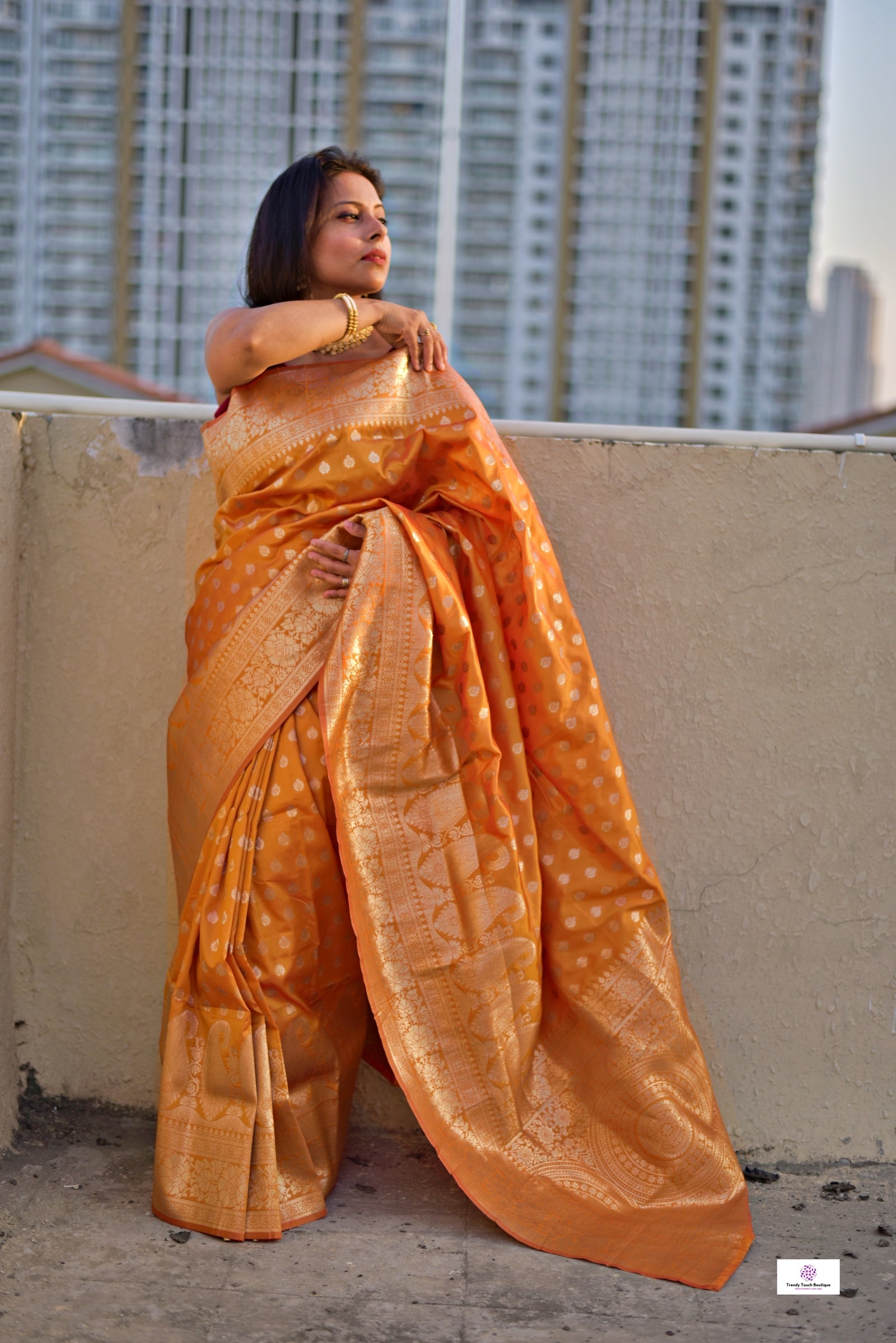 Swarno – Ochre Yellow - Banarasi Silk Saree