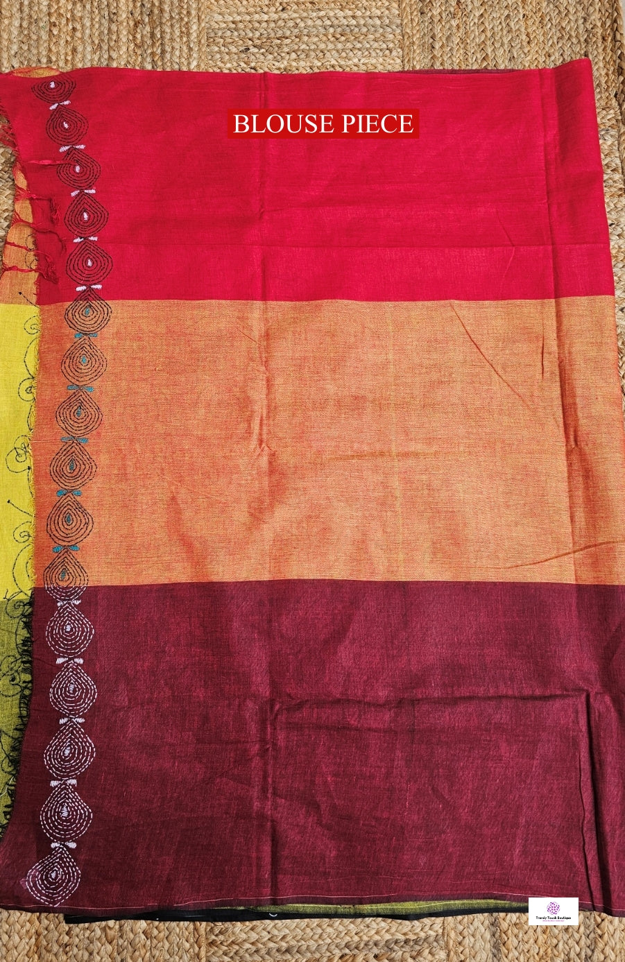 Colorful Soul - Kantha Work - Cotton Saree
