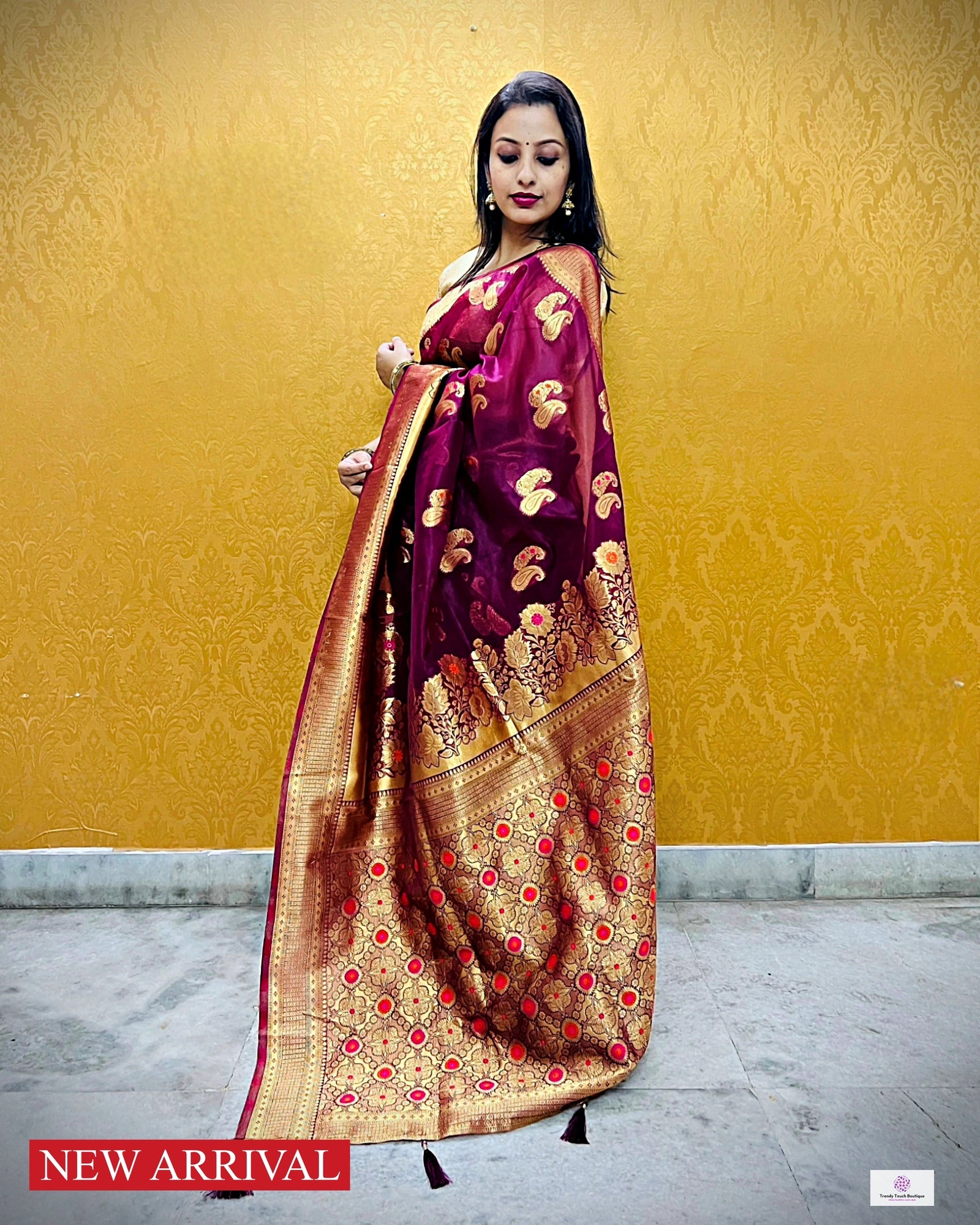 Mrinalini - Organza Meenakari - Banarasi Silk Saree