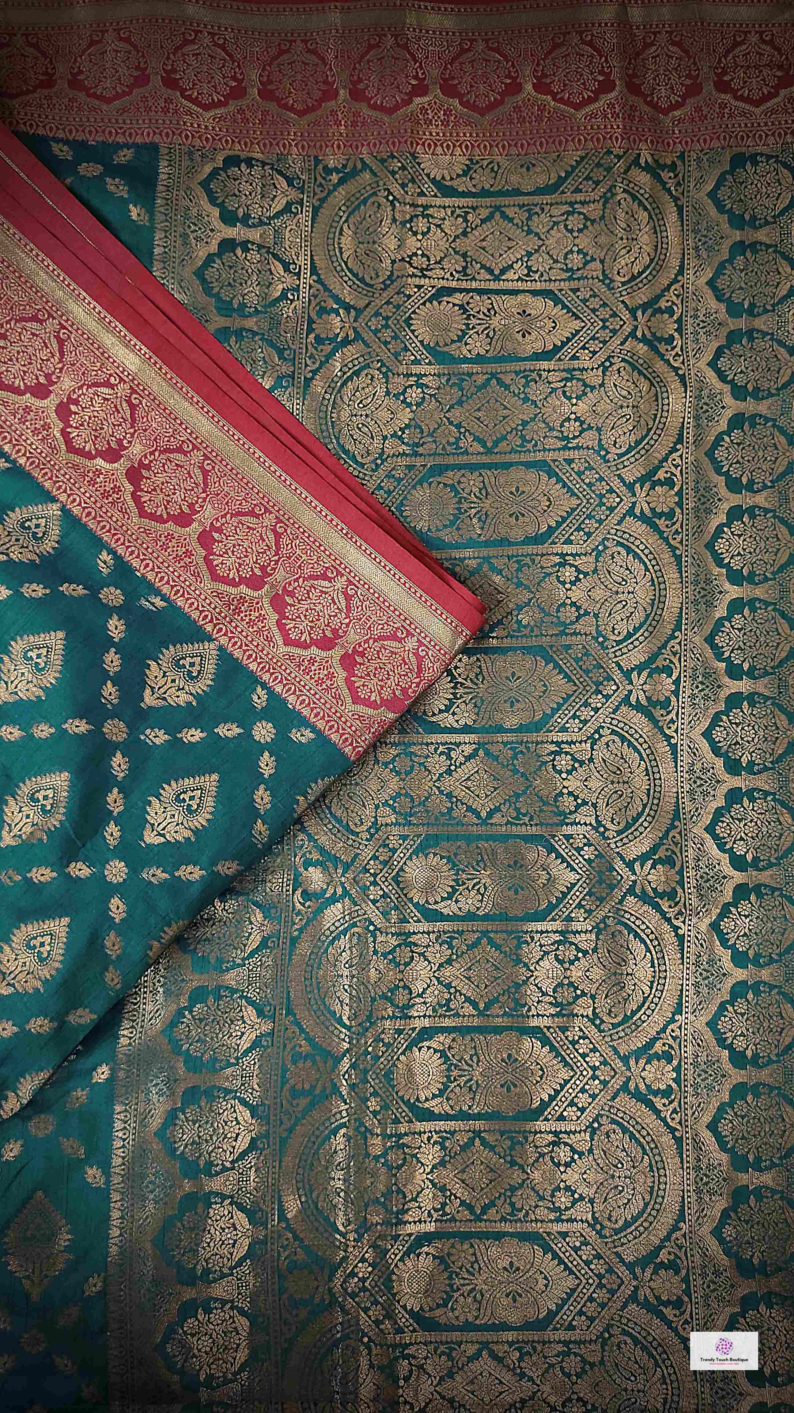 shop saree online teal green and pink silk festive wear saree with blouse piece festive gift best price