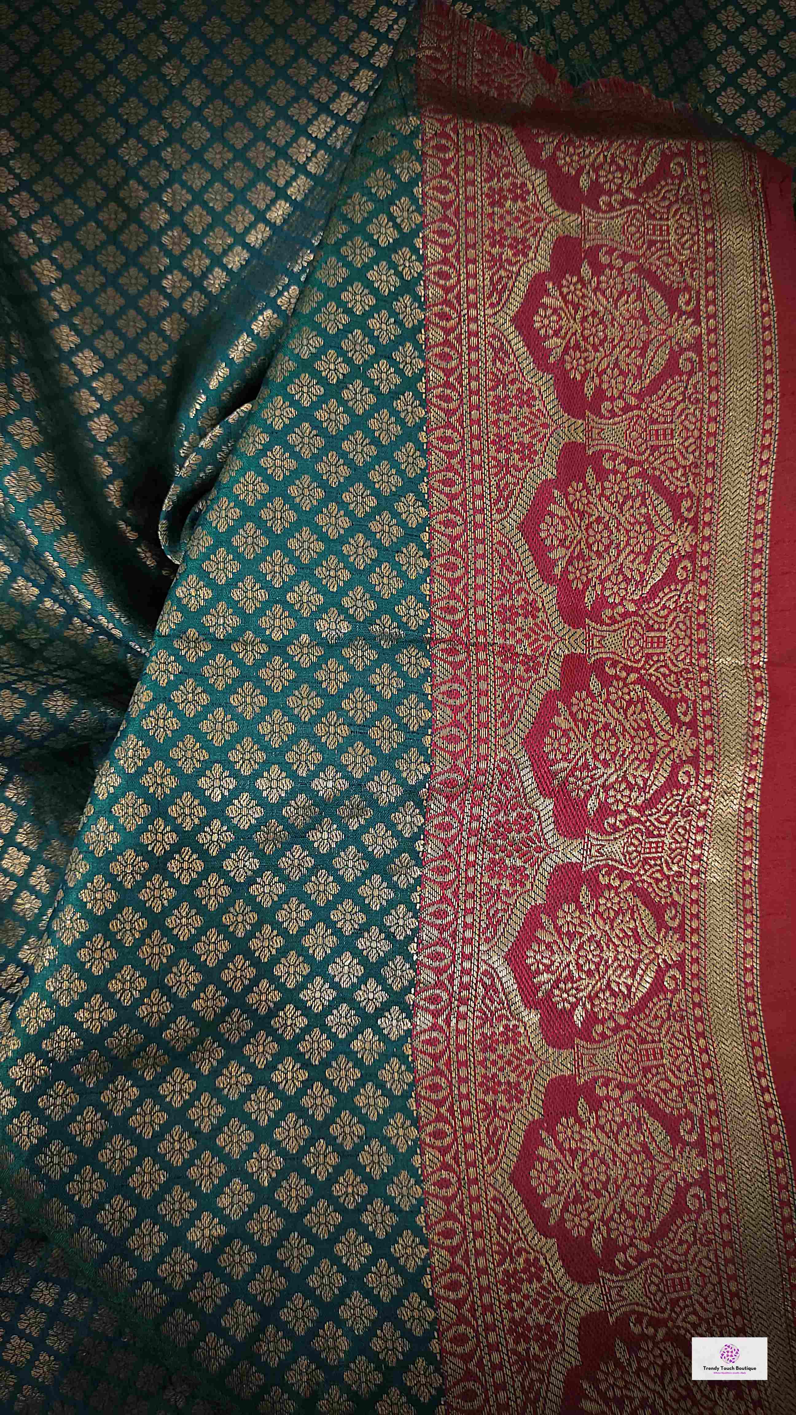 shop saree online teal green and pink silk festive wear saree with blouse piece festive gift best price