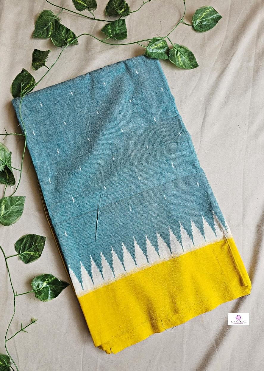 Mahek - Handloom Pochampally Ikkat - Cotton Saree