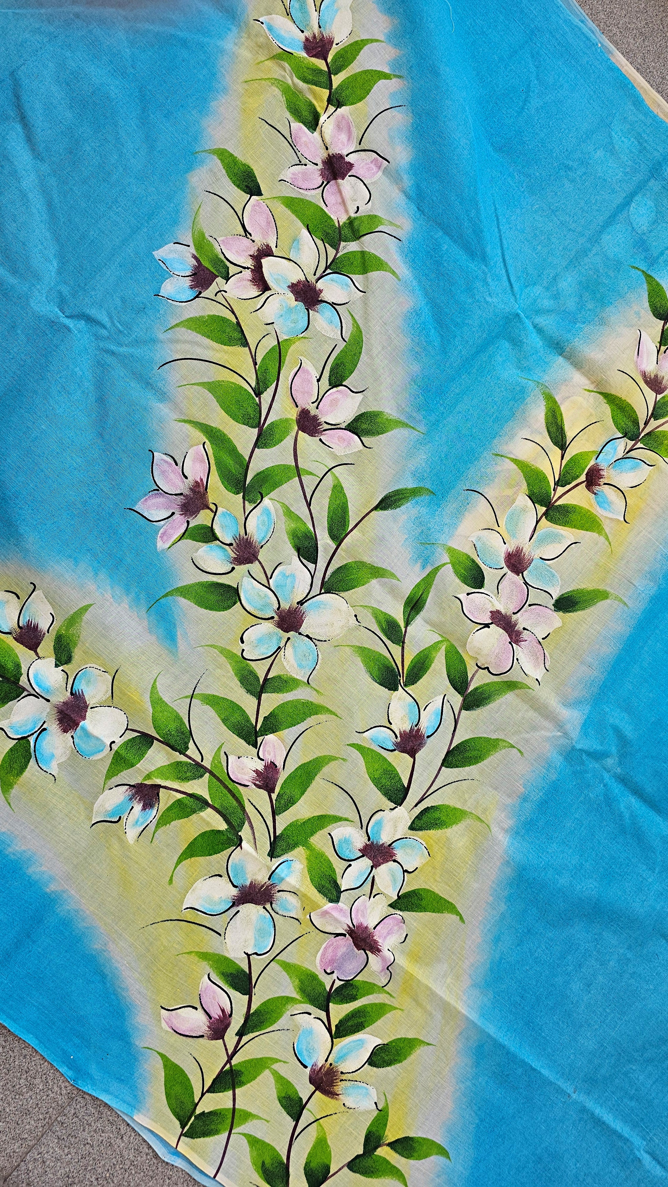 Atasi - Handpainted - Pure Cotton Saree