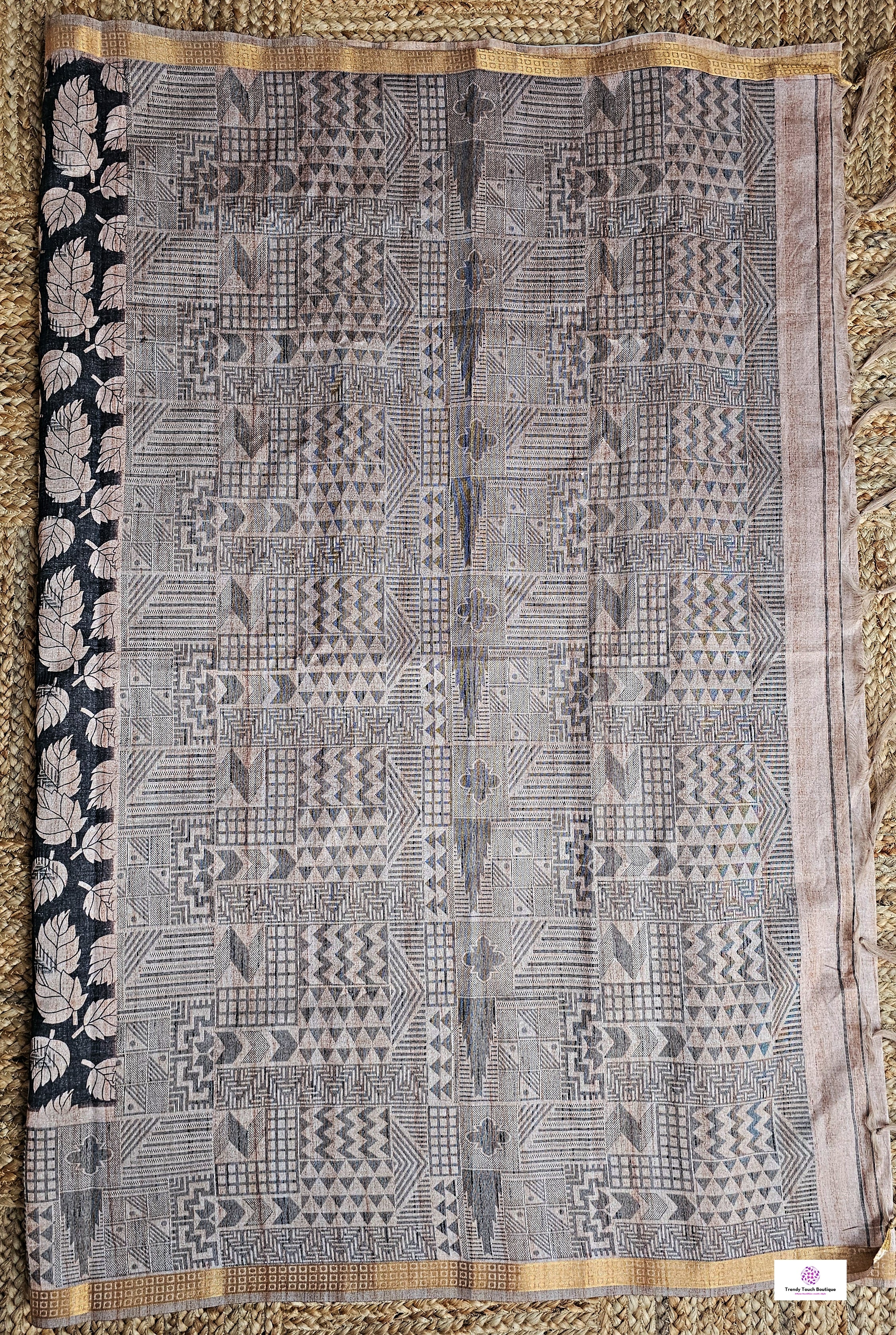 Leafy Affair - Semi Tussar Silk Saree