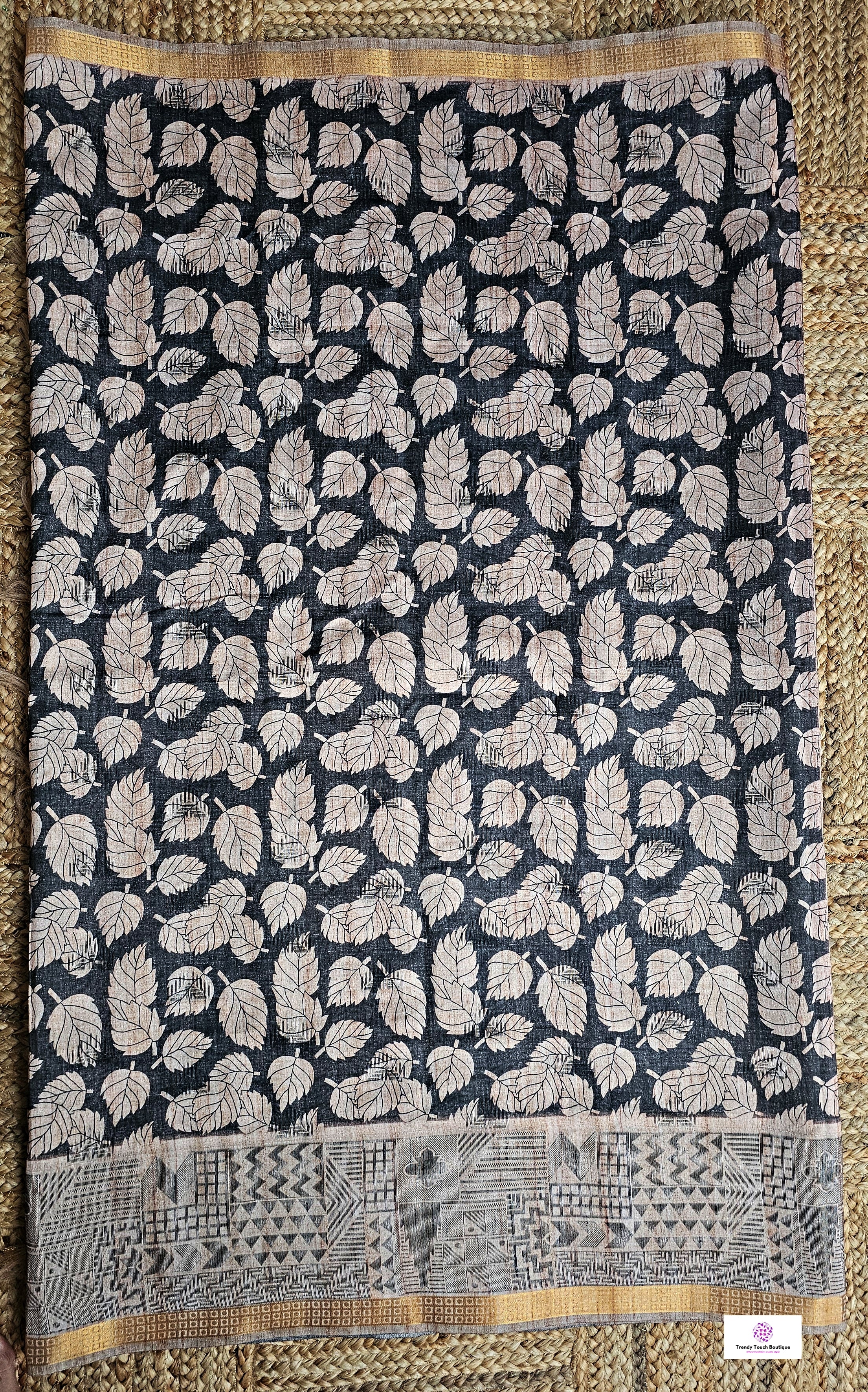 Leafy Affair - Semi Tussar Silk Saree