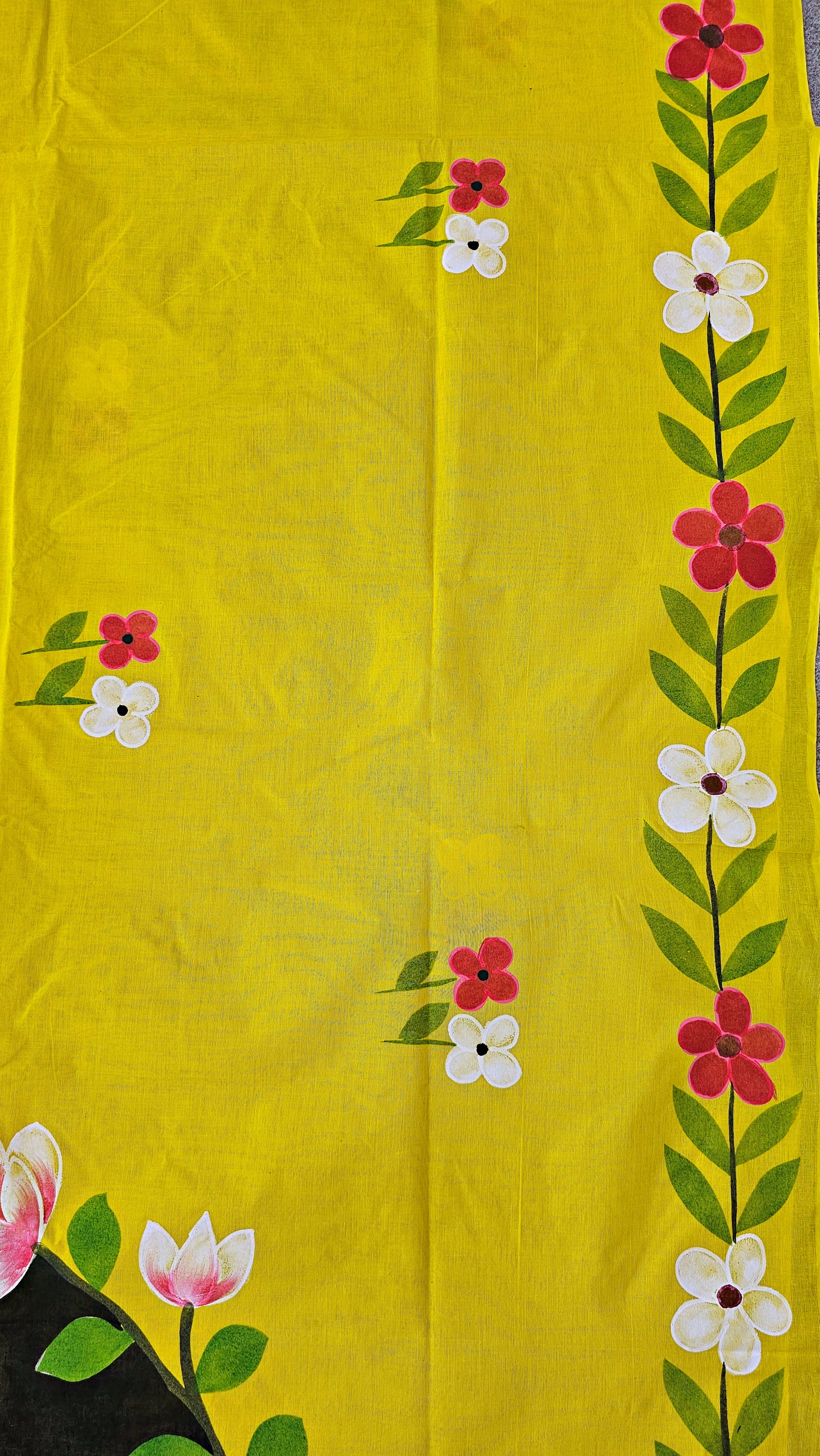 Summer - Handpainted - Pure Cotton Saree
