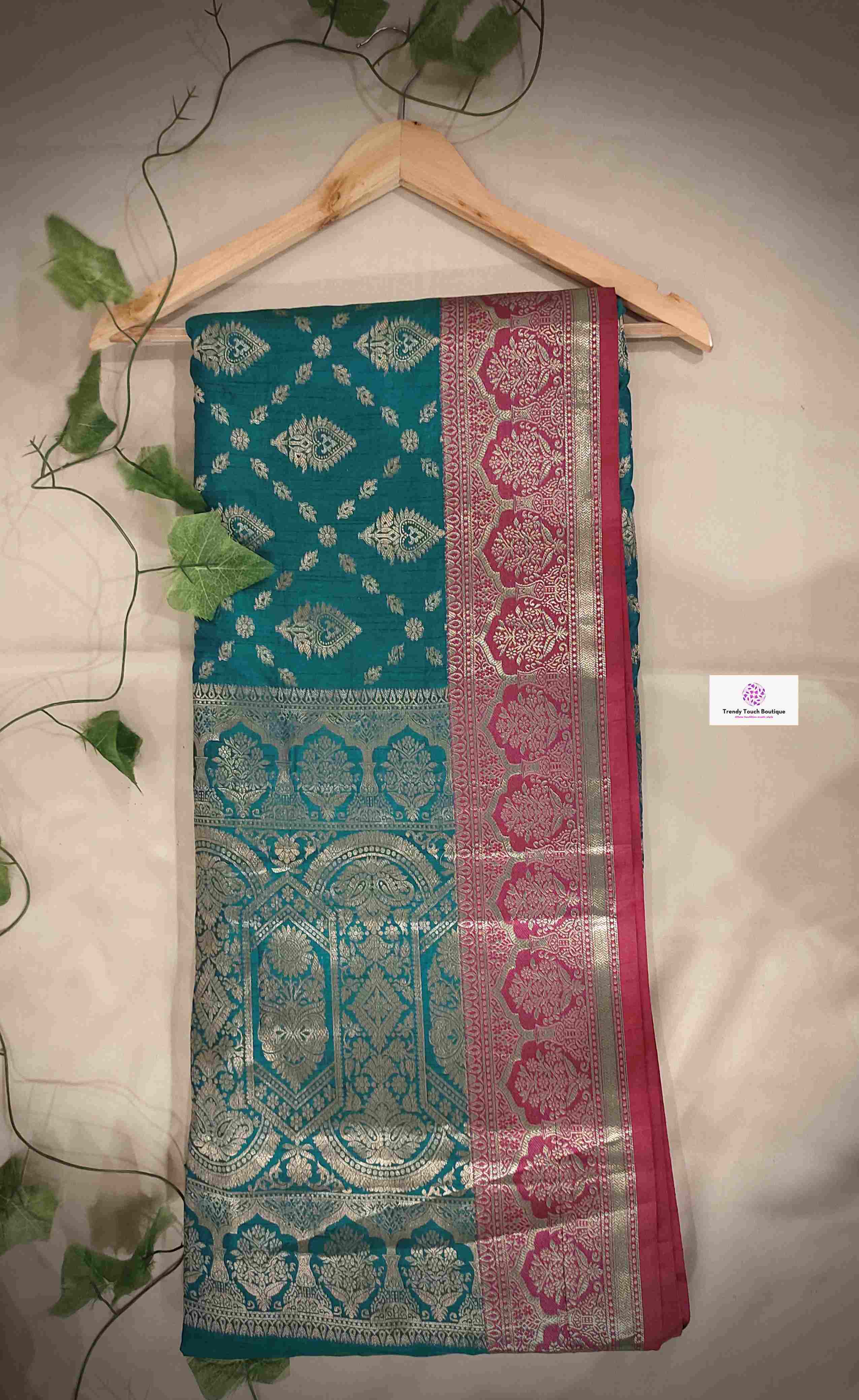 shop saree online teal green and pink silk festive wear saree with blouse piece festive gift best price