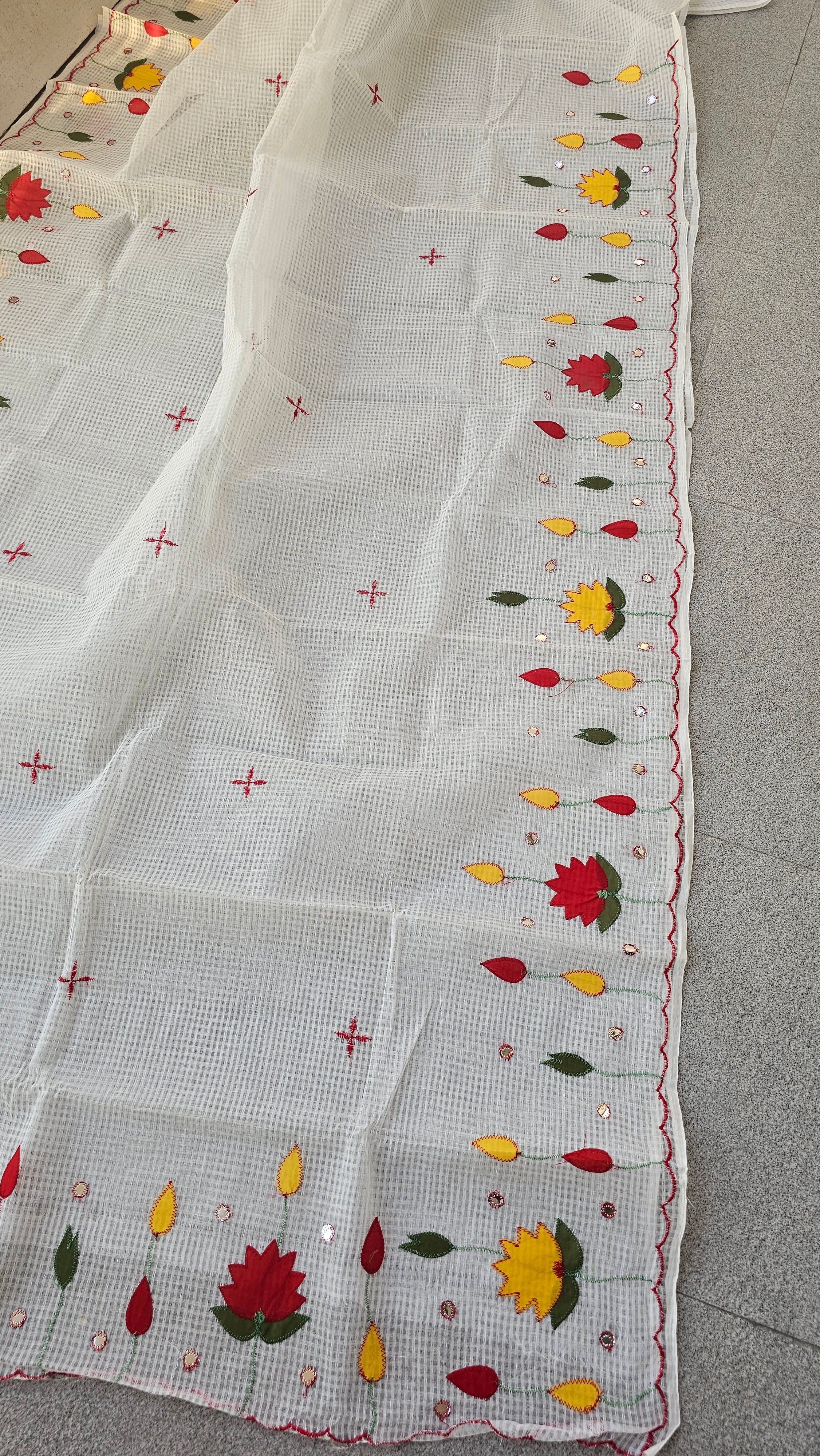 Lotus - Lotus Applique - Resham Kota Cotton Saree