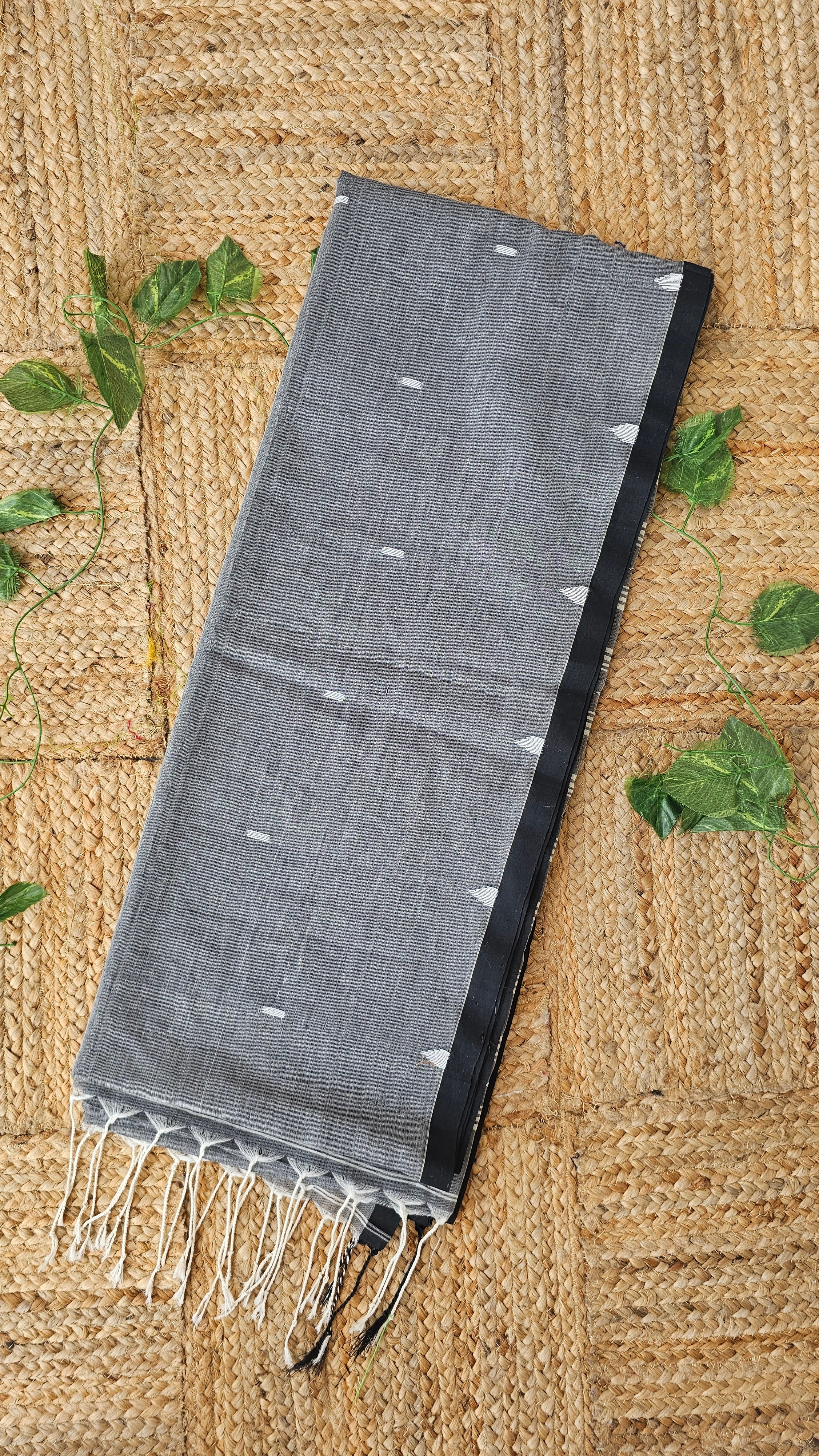 Meghmaya - Jamdani Handloom - Cotton Saree