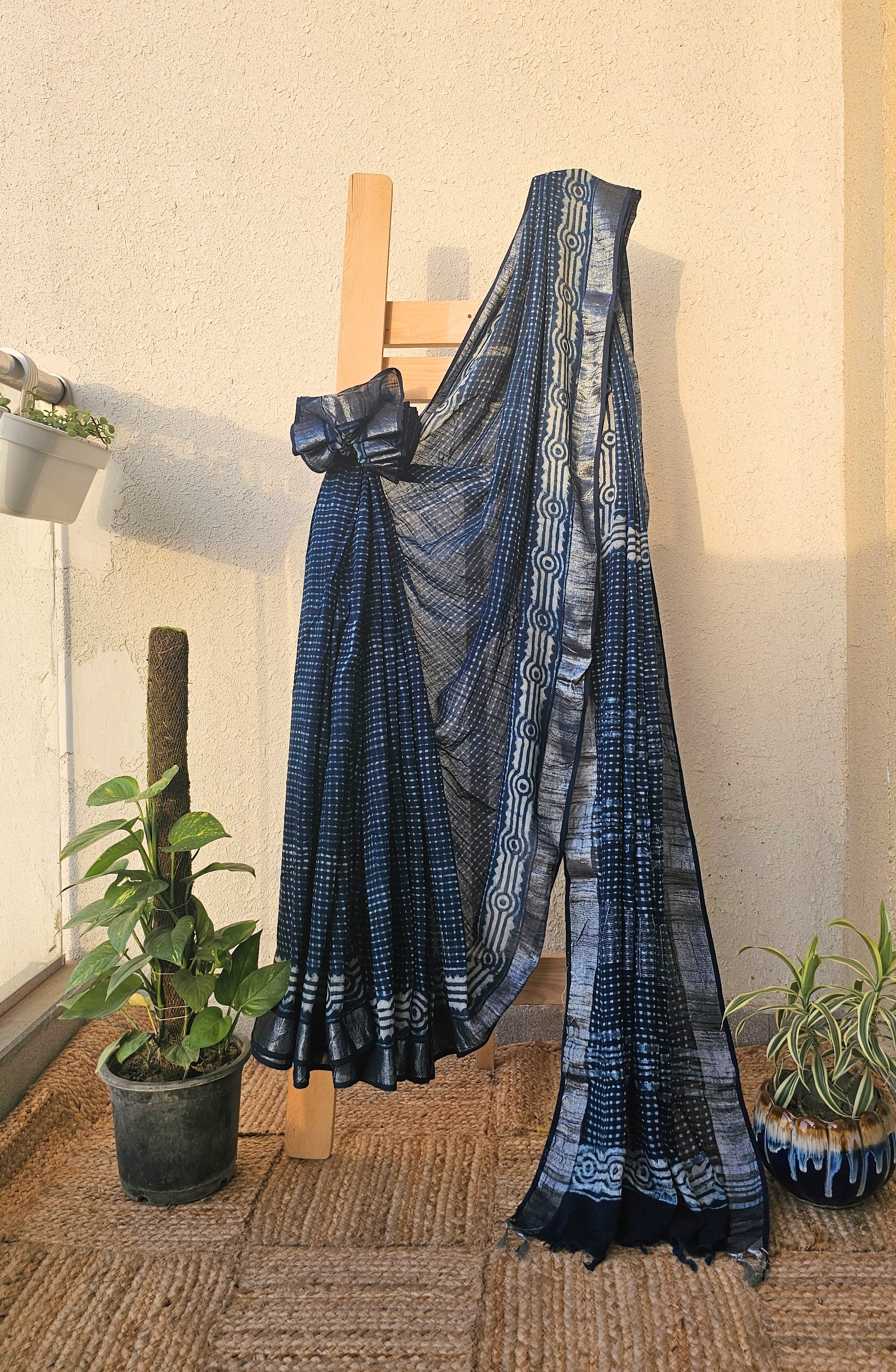 Check - Handblock Print - Linen Cotton