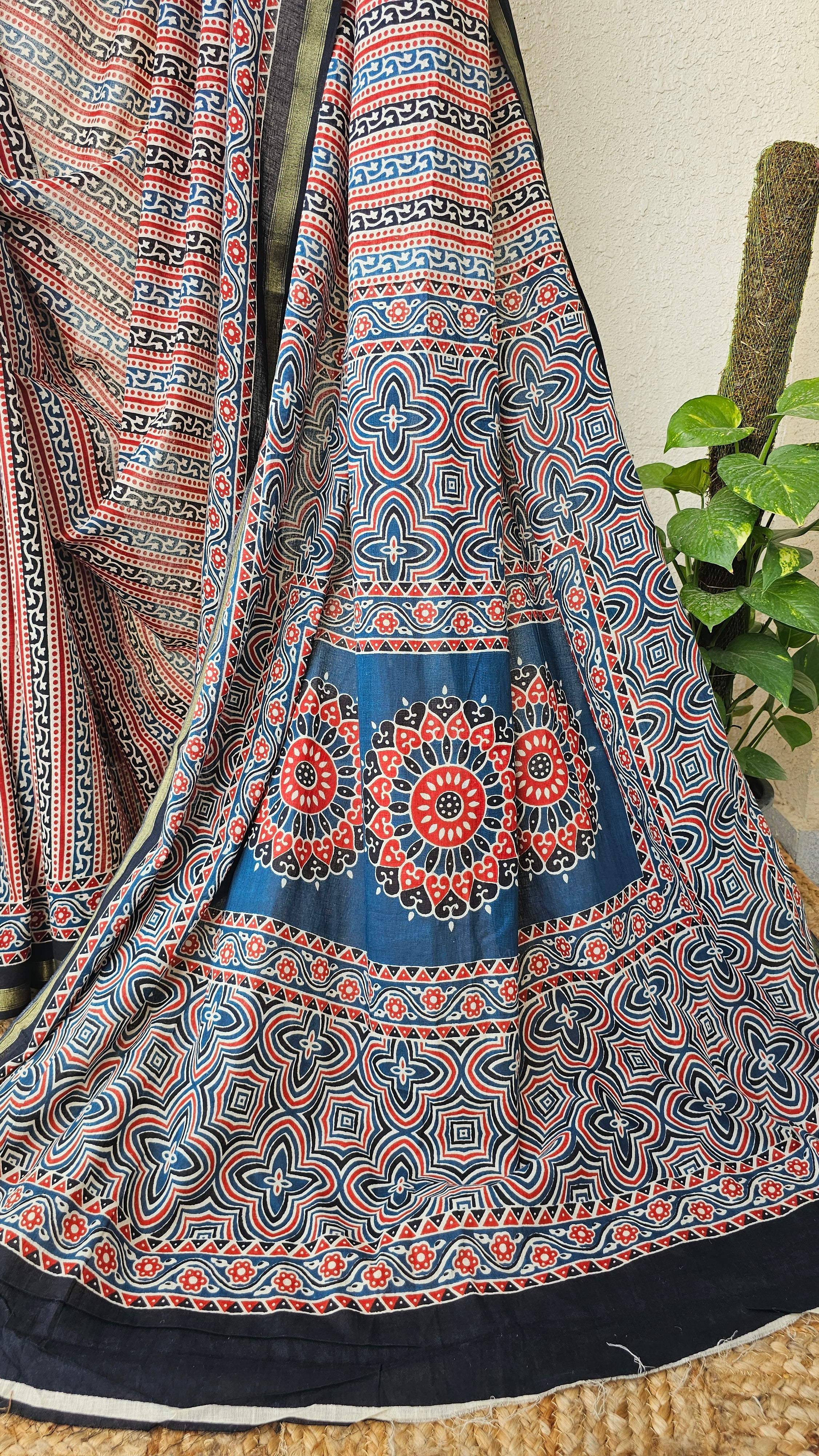 Sagar - Handblock Print - Chanderi Cotton