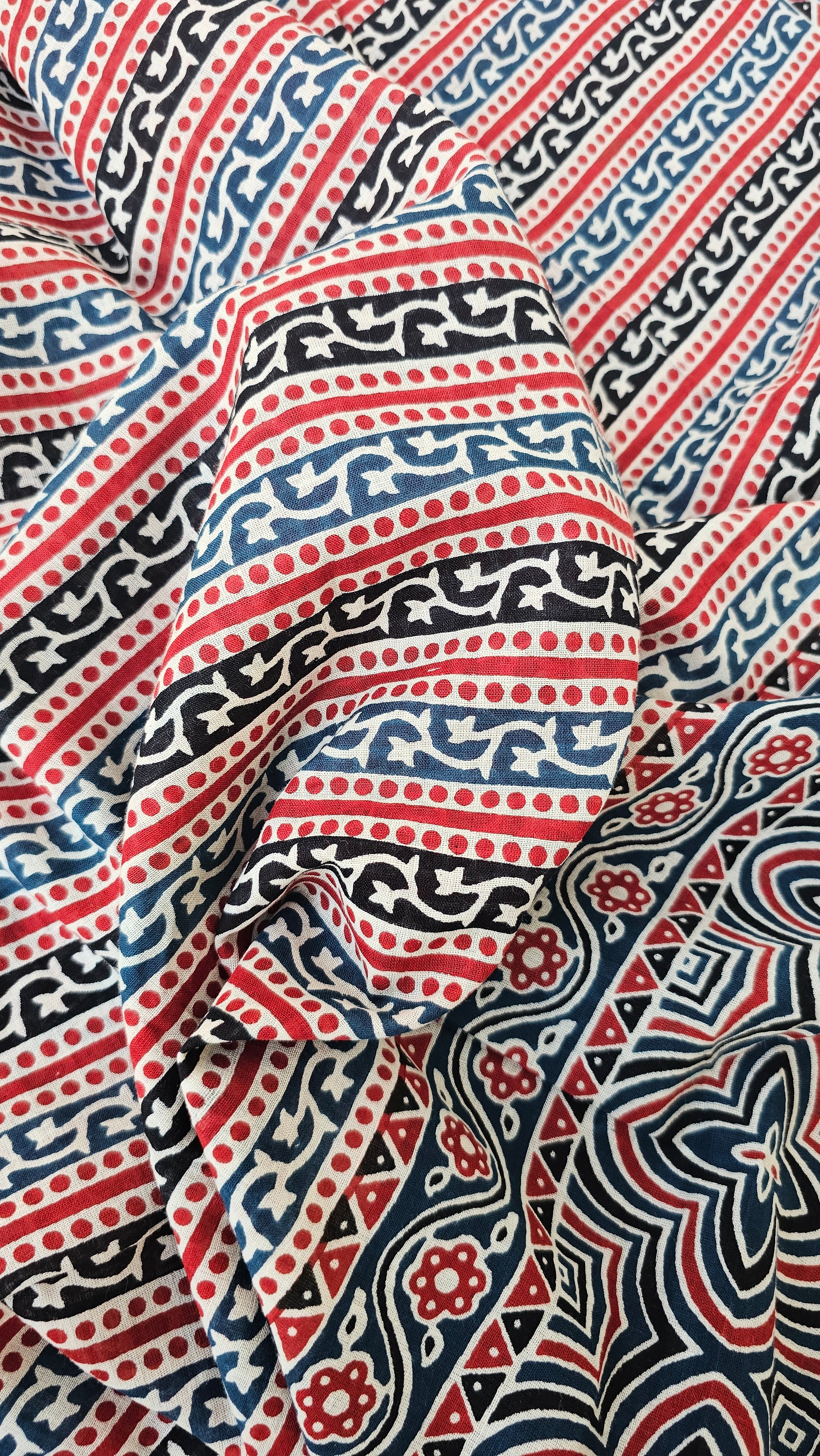 Sagar - Handblock Print - Chanderi Cotton