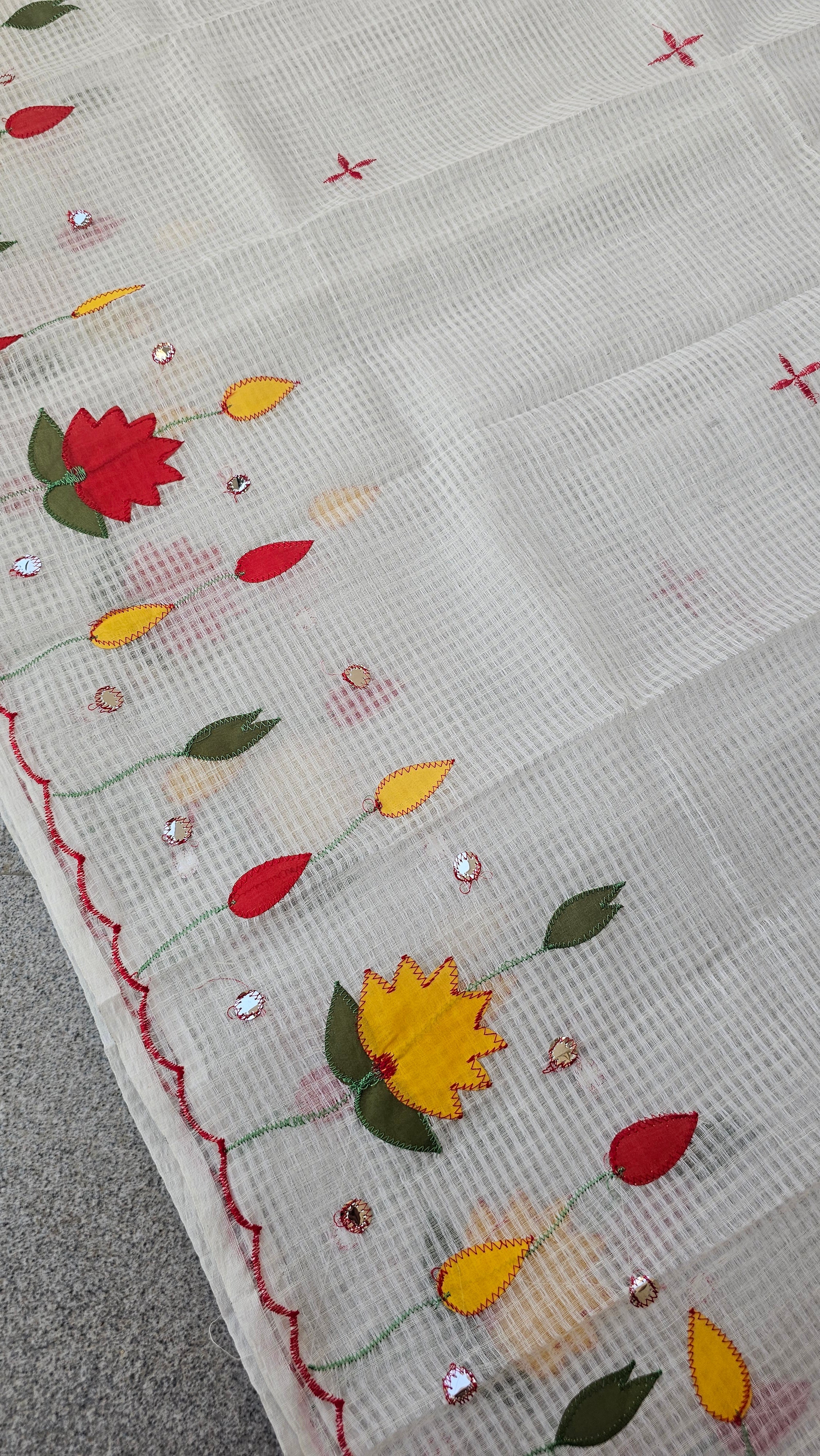 Lotus - Lotus Applique - Resham Kota Cotton Saree