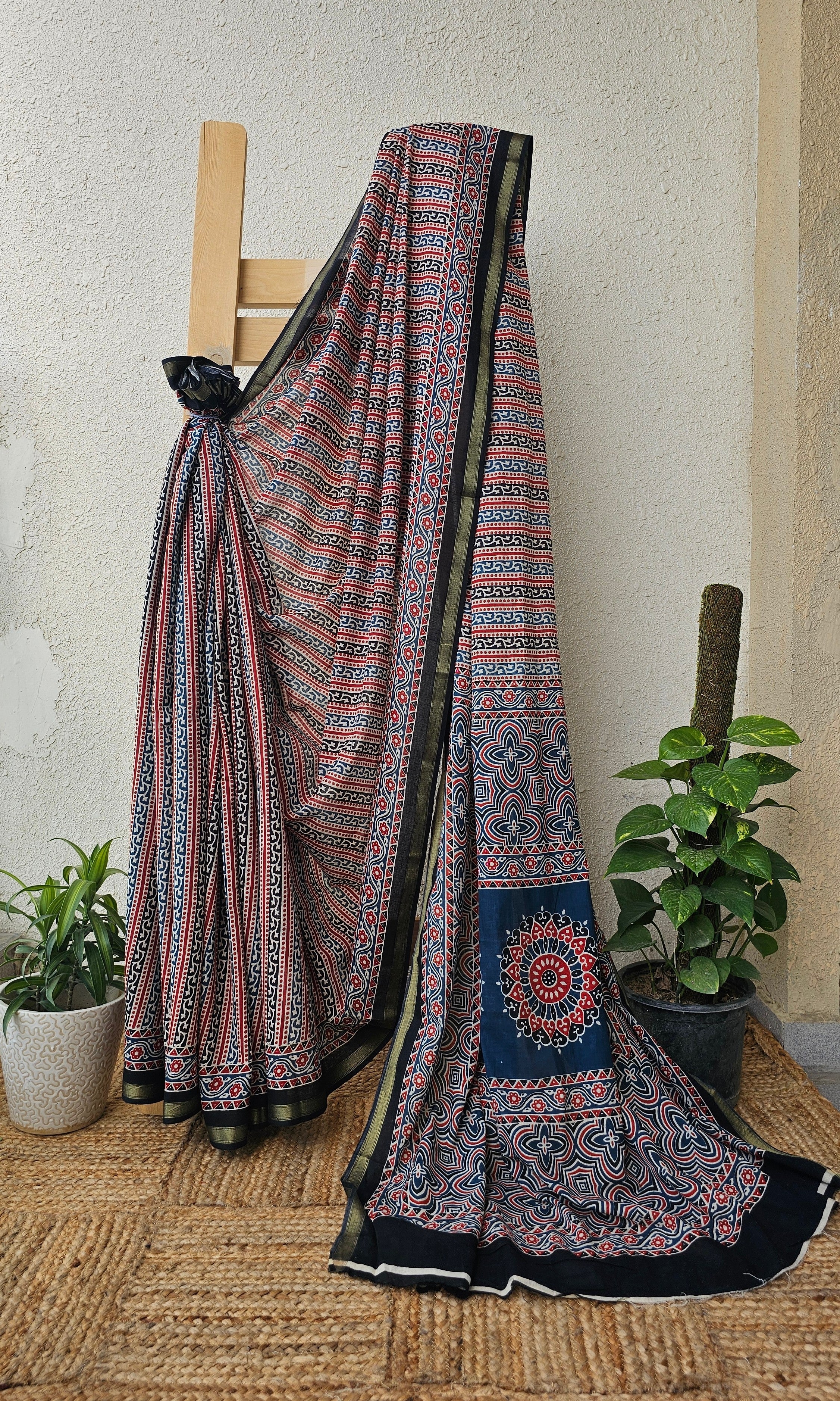 Sagar - Handblock Print - Chanderi Cotton