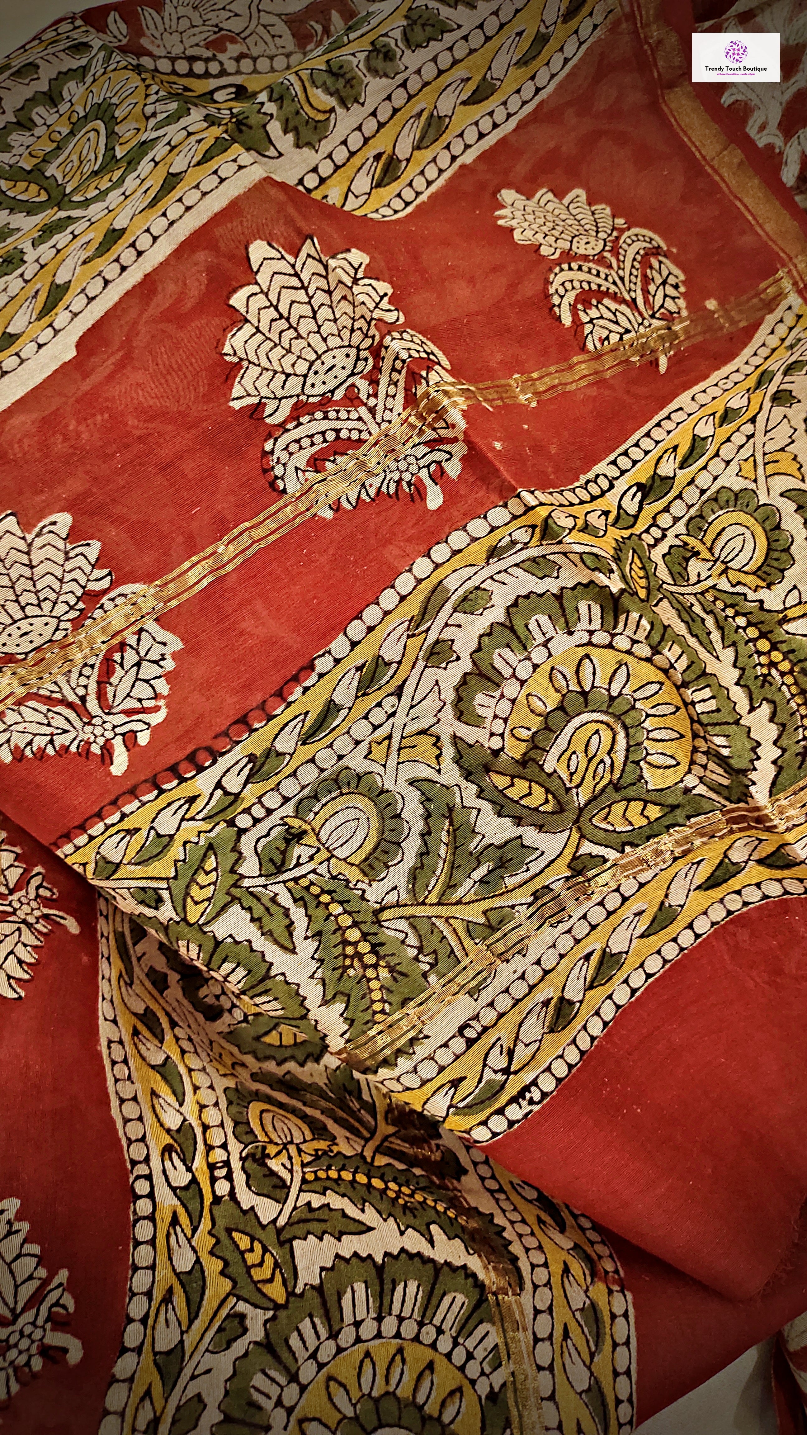 Wild Heart - Hand Block Print - Chanderi Silk Dupatta