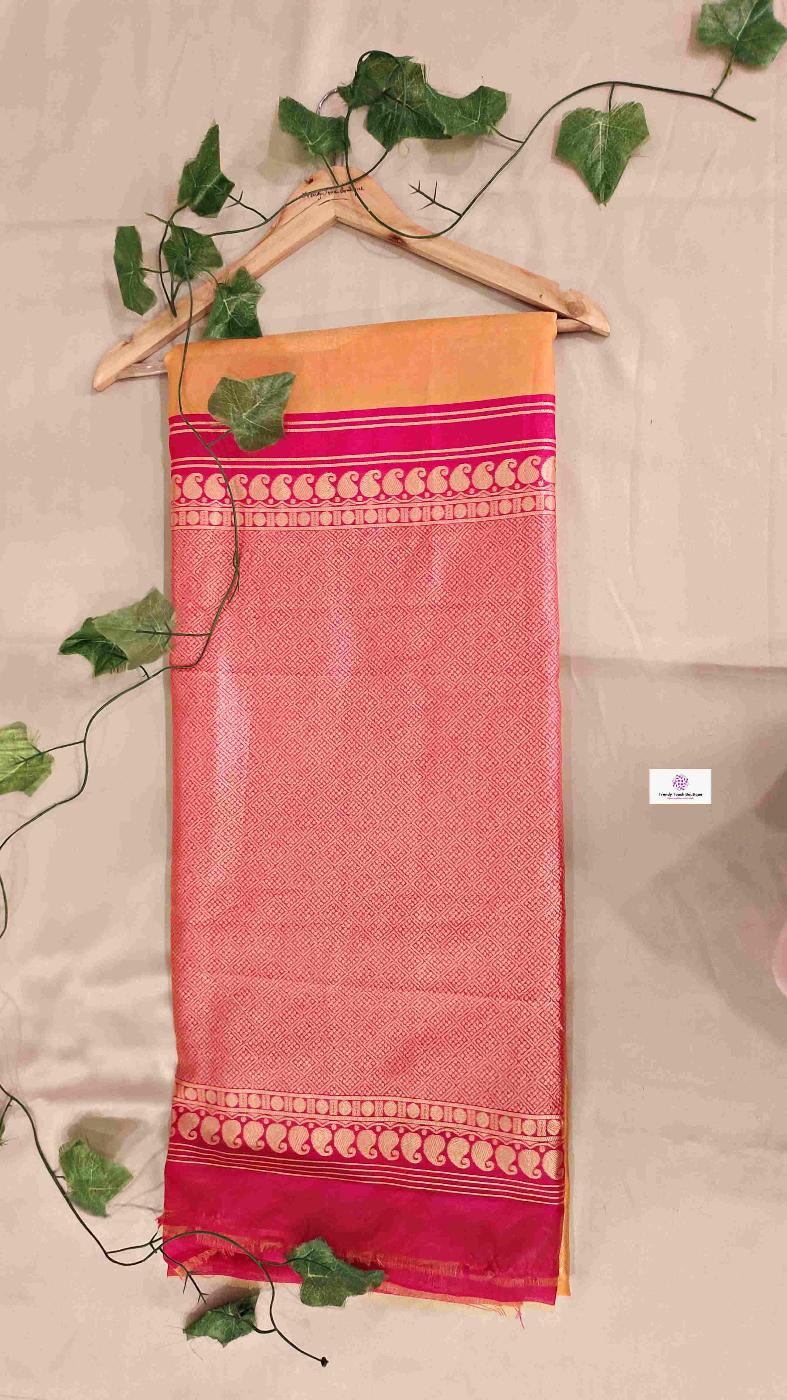 lightweight lichi silk yellow pink saree wedding and marriage celebration haldi ceremony sarees online
