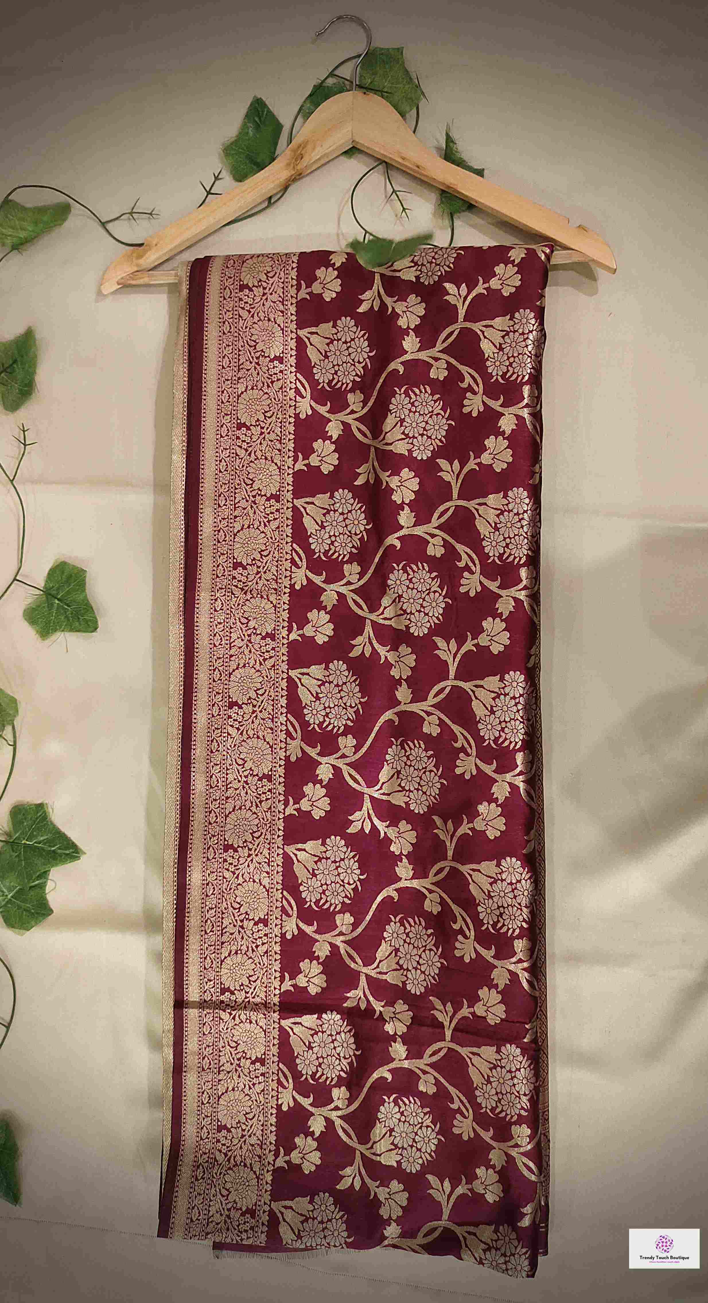 wine magenta golden silver zari work banarasi silk saree best price with blouse piece festive wear wedding wear party wear marriage function traditional silk