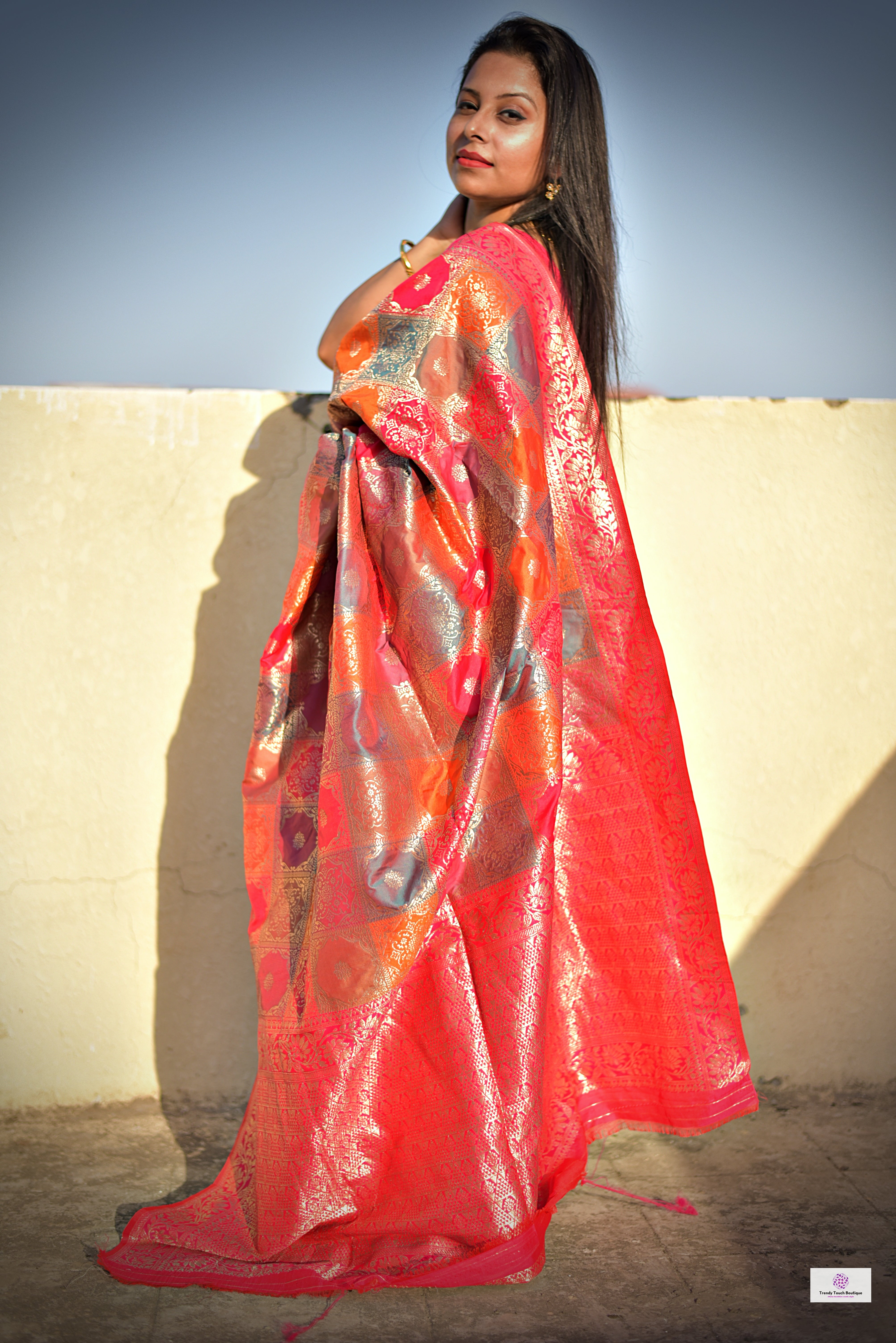 Wedding and bridal function wear saree pink banarasi silk affordable party wear saree zari work rangkat marriage function saree