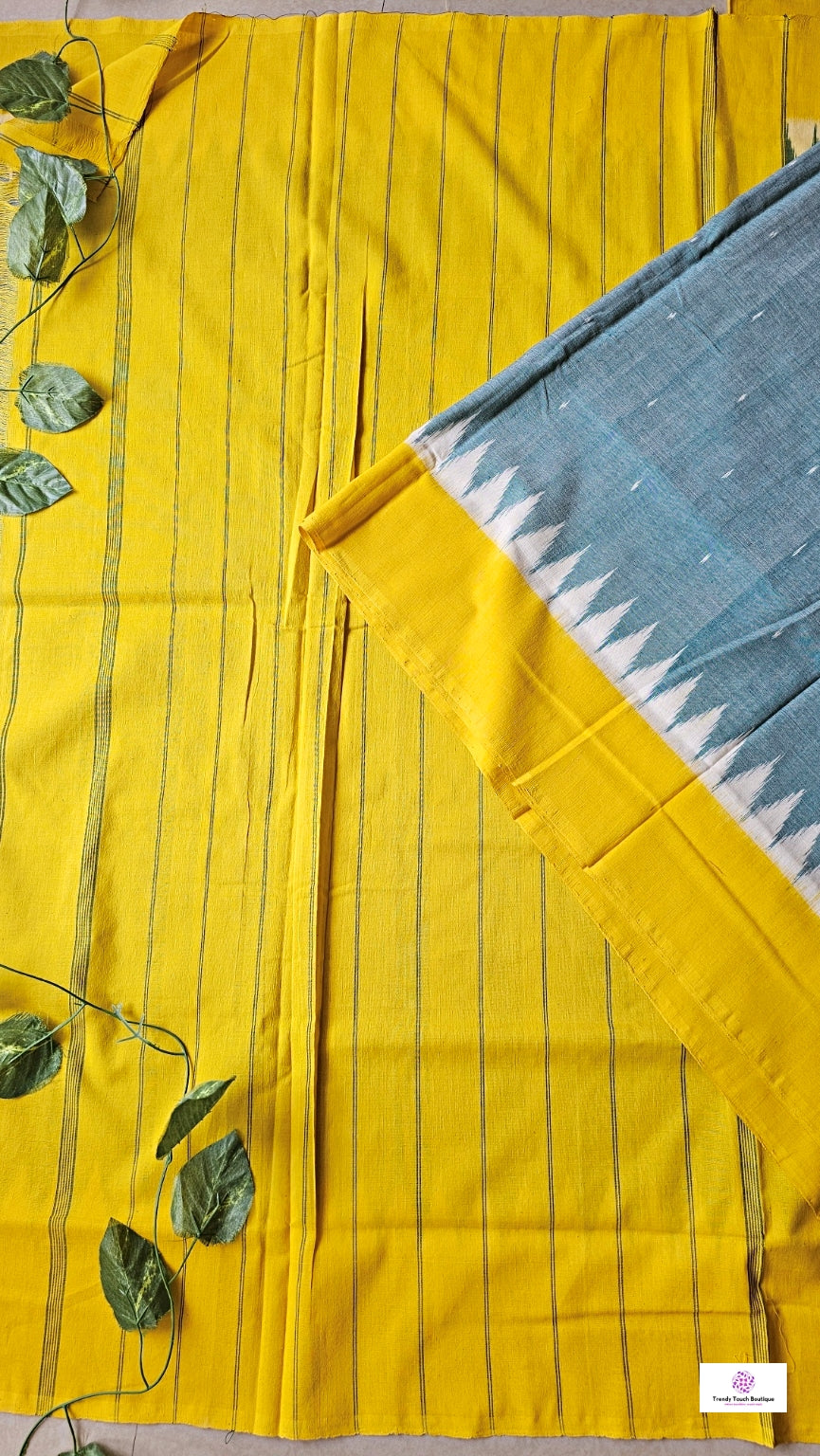 Mahek - Handloom Pochampally Ikkat - Cotton Saree
