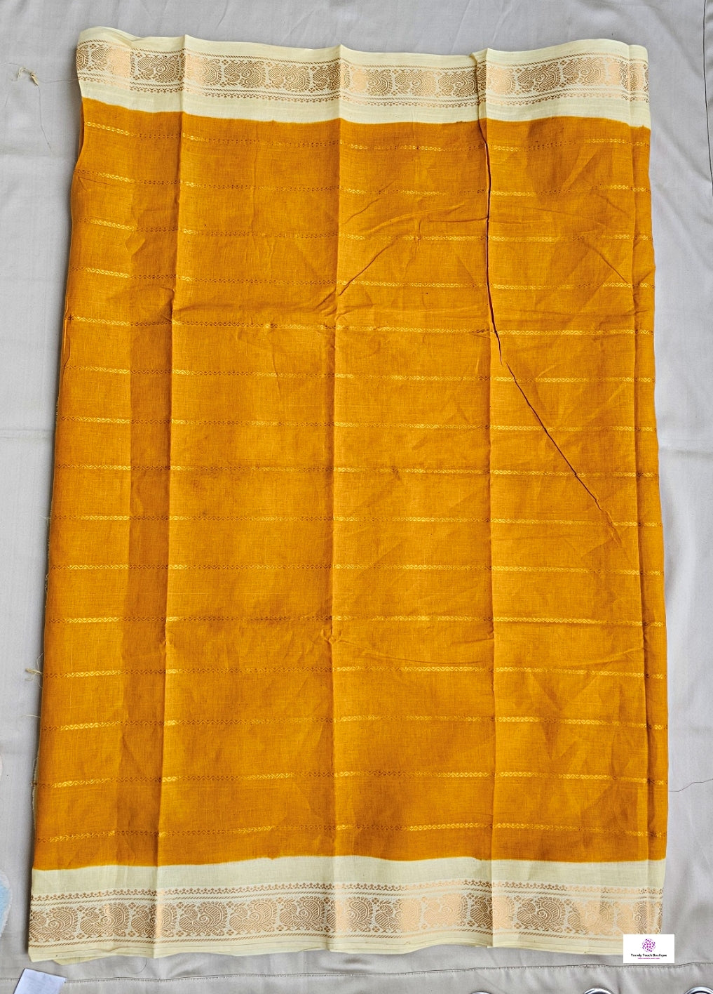 Turmeric - Madurai Sungudi Cotton Saree