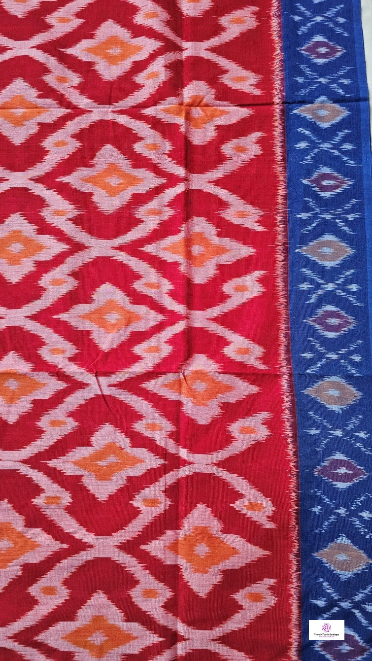 Rosalind - Handloom Pochampally Ikkat - Cotton Saree