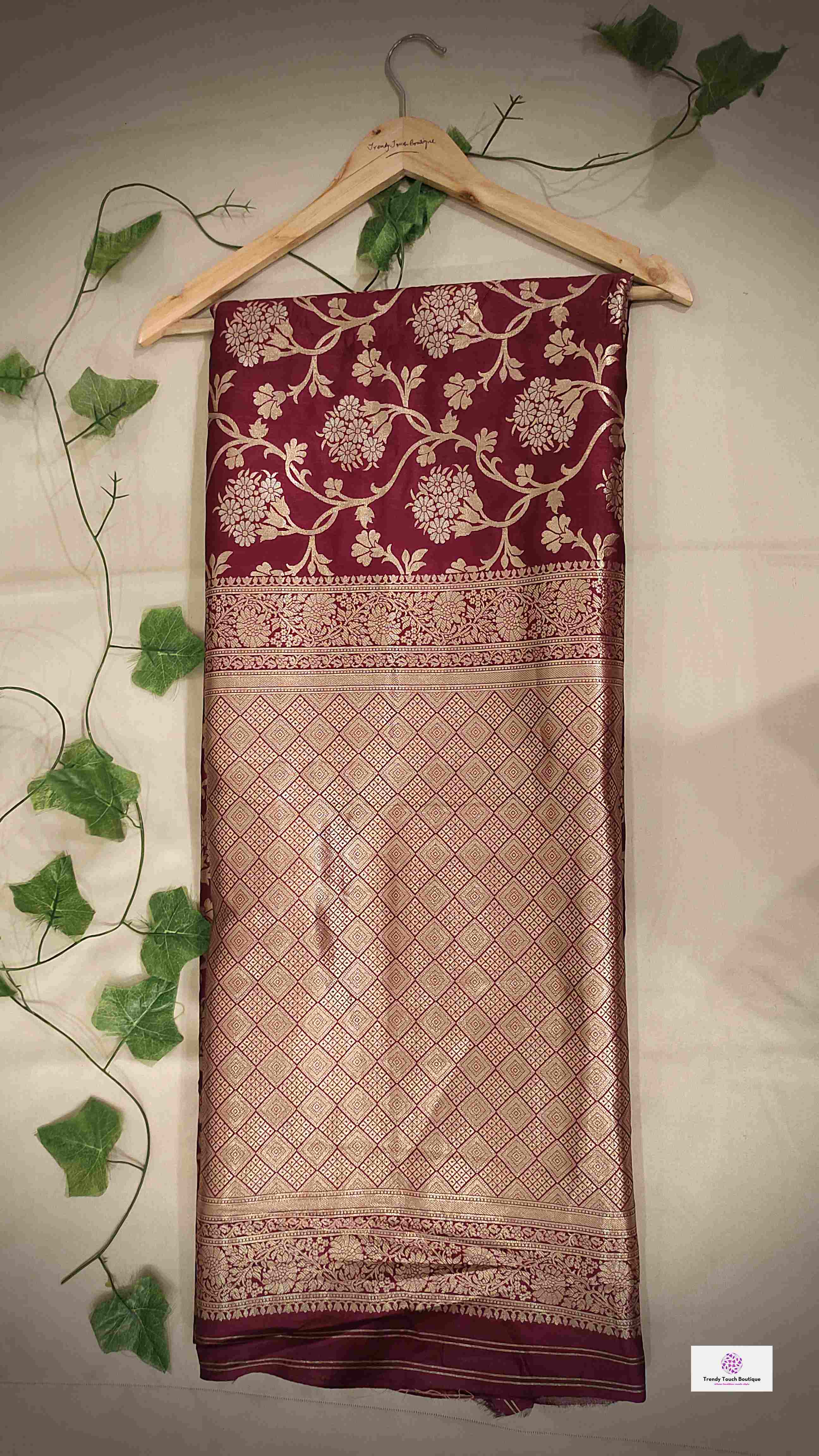 wine magenta golden silver zari work banarasi silk saree best price with blouse piece festive wear wedding wear party wear marriage function traditional silk