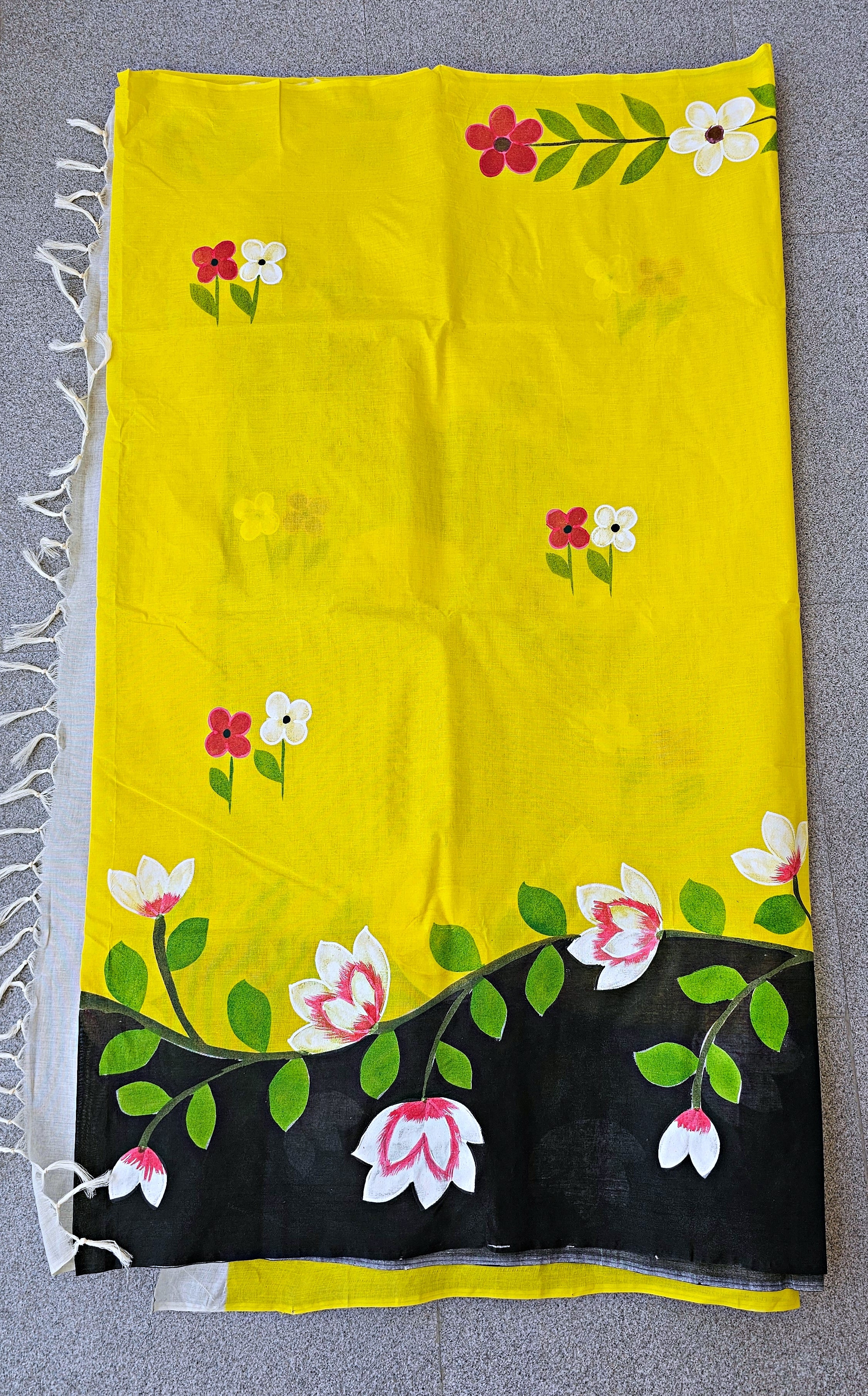 Summer - Handpainted - Pure Cotton Saree
