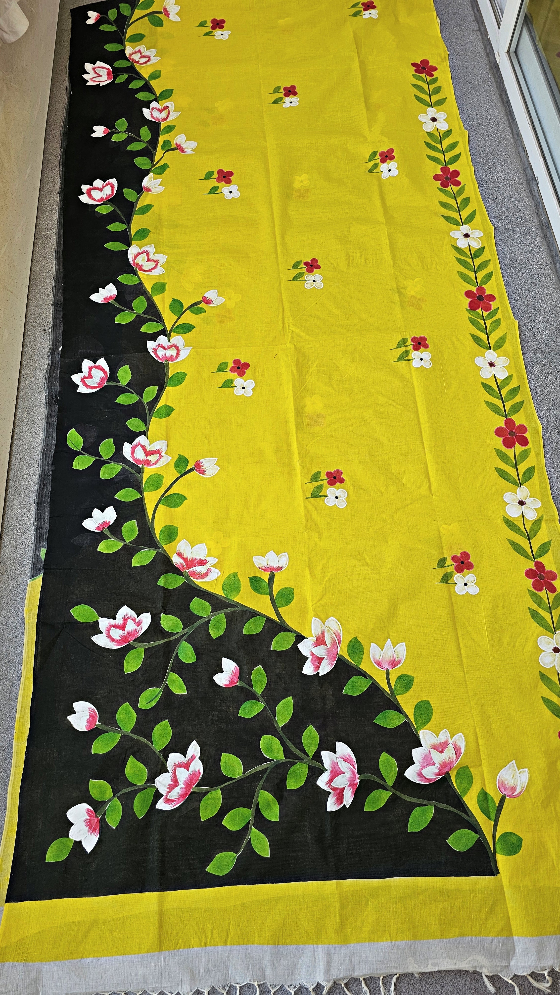 Summer - Handpainted - Pure Cotton Saree