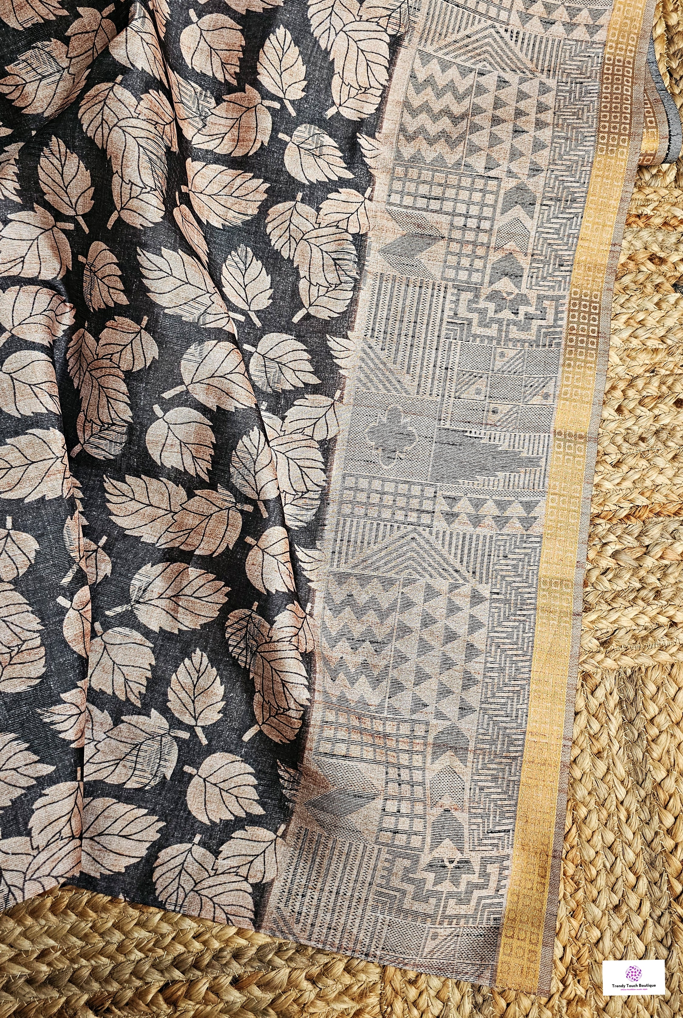 Leafy Affair - Semi Tussar Silk Saree