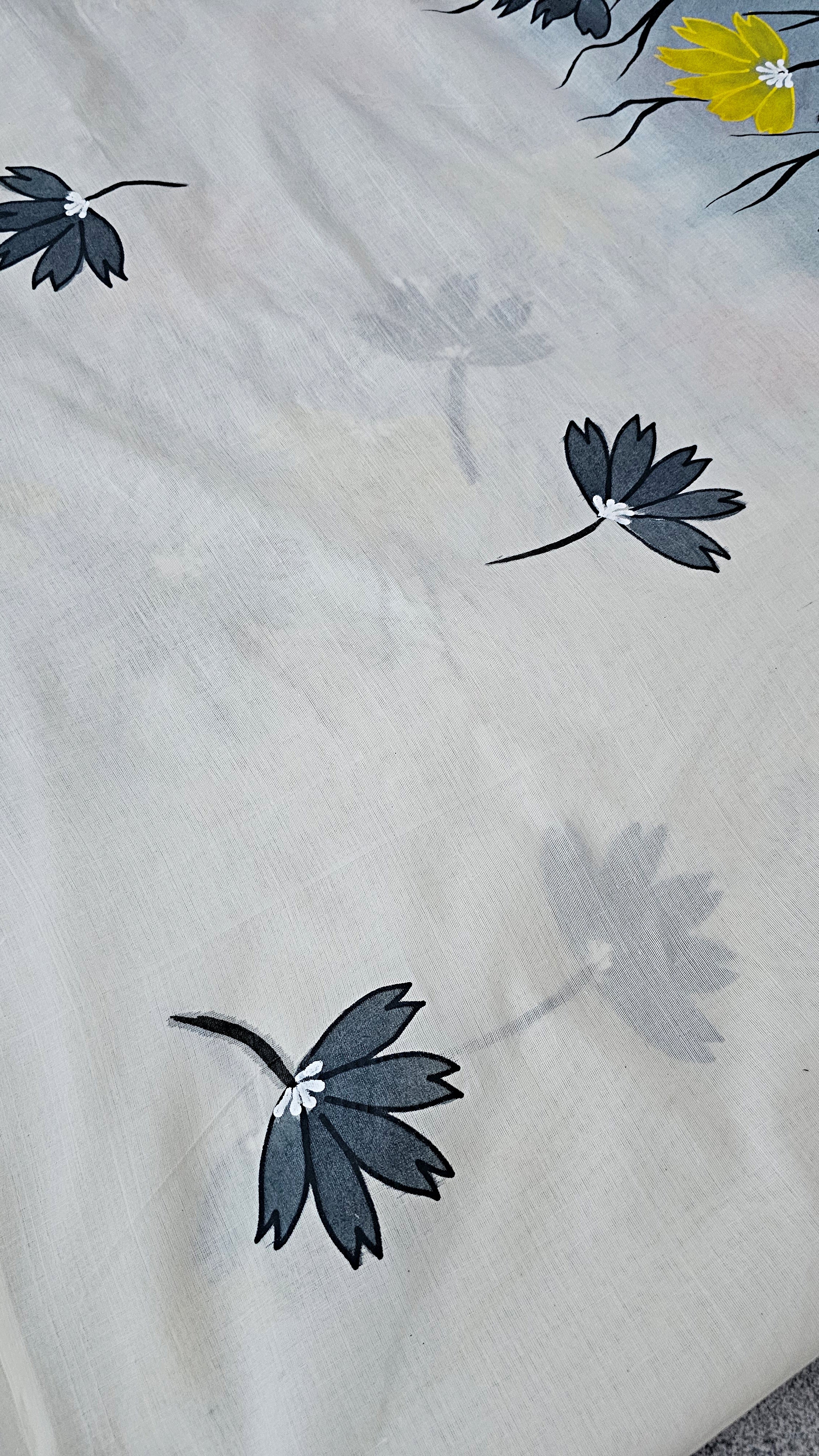 Isha - Handpainted - Pure Cotton Saree