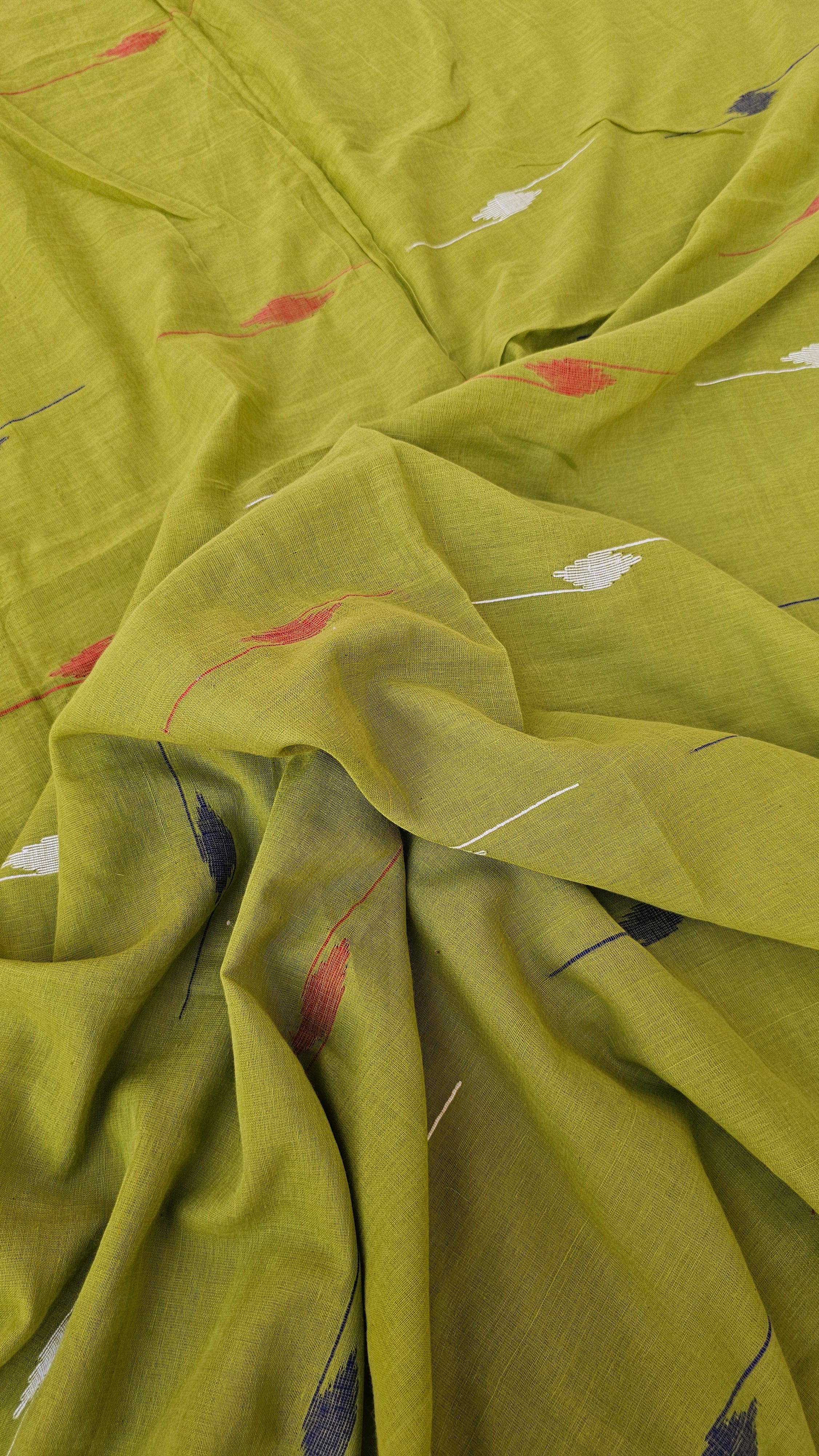 Durba - Needle Jamdani Handloom - Mulcotton Saree