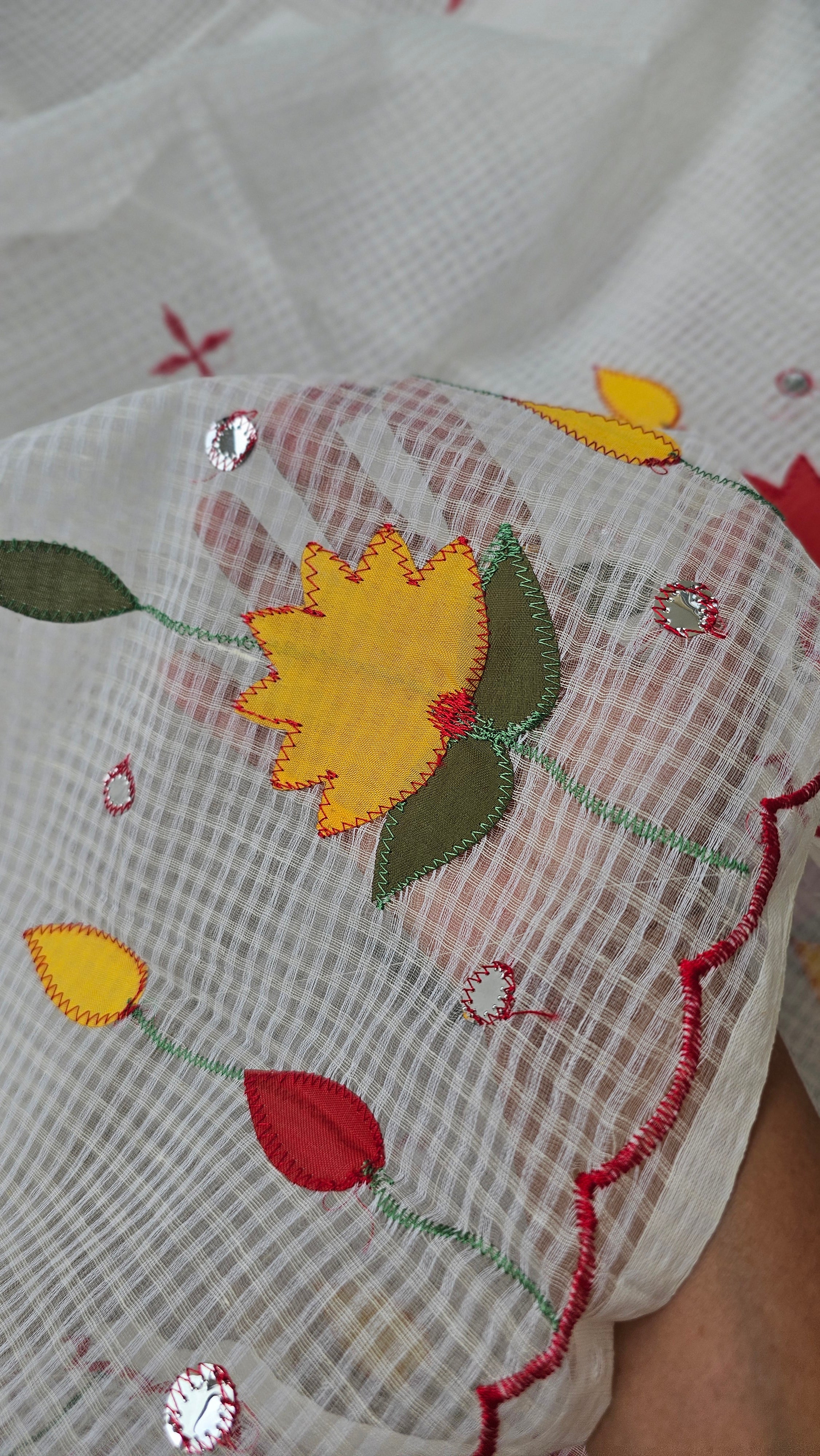 Lotus - Lotus Applique - Resham Kota Cotton Saree