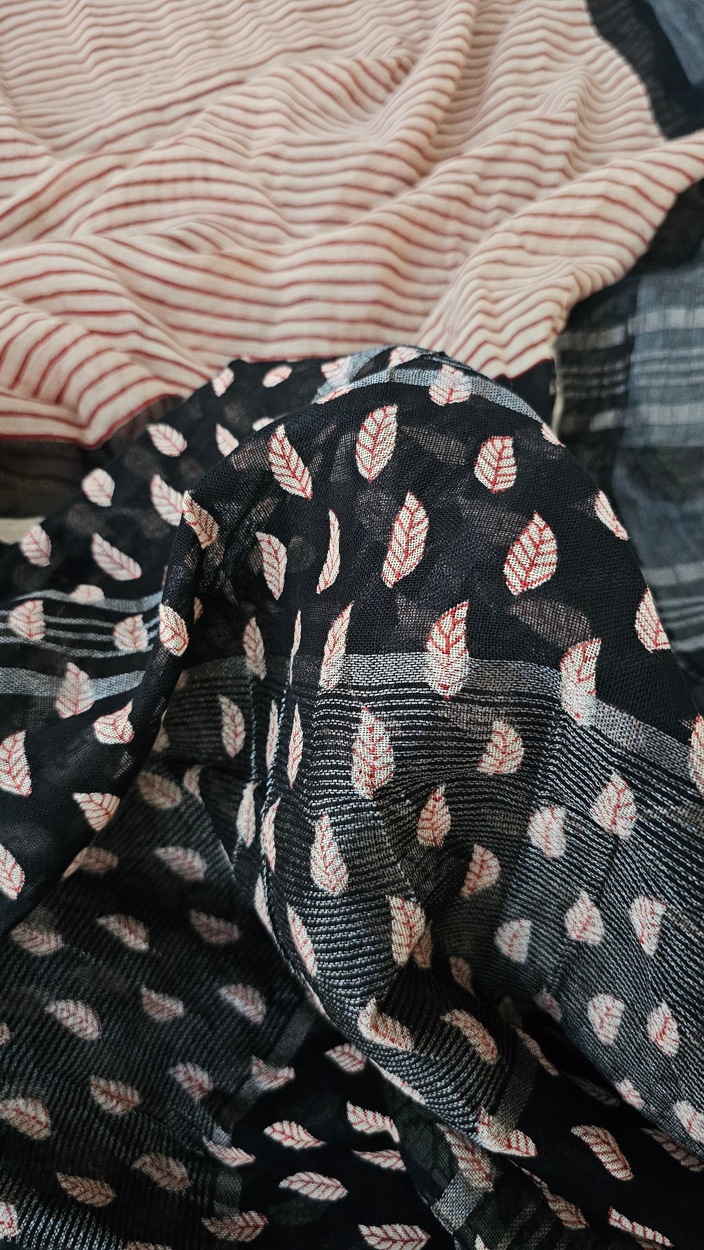 Rhea - Hand Block Print - Linen Cotton Saree