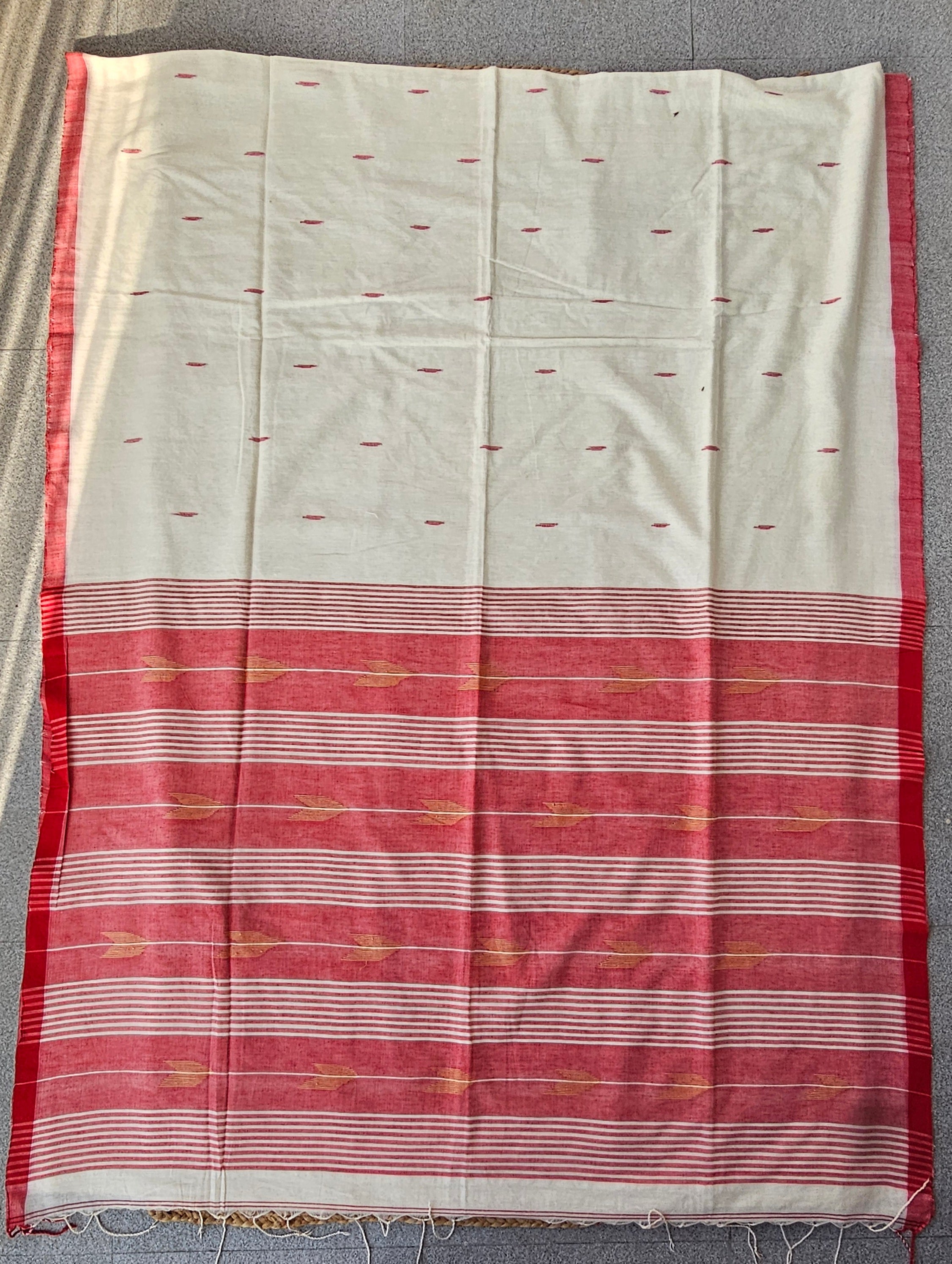 Godhuli - Jamdani Handloom - Cotton Saree
